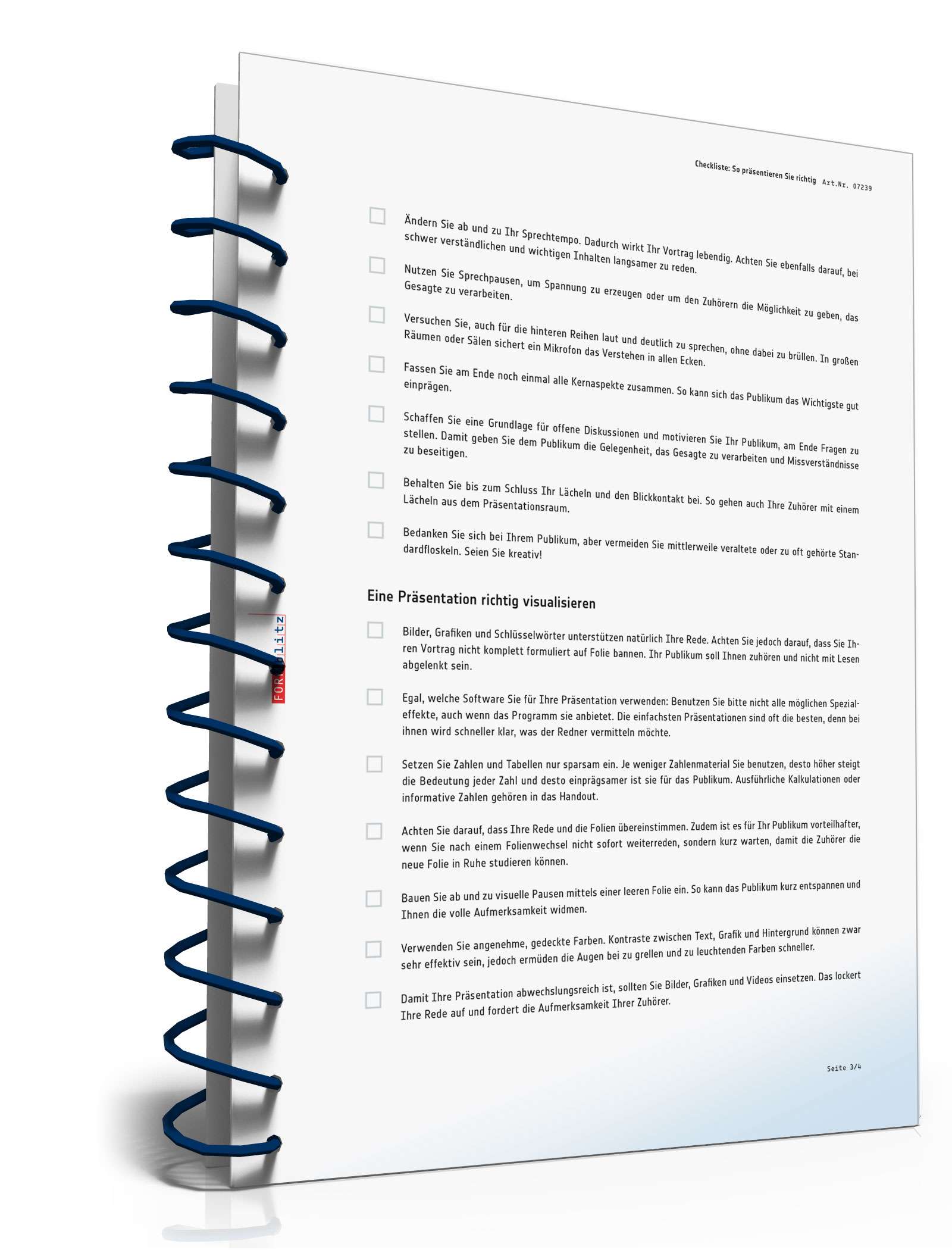 Checkliste Präsentation  PDF. Seite: 3