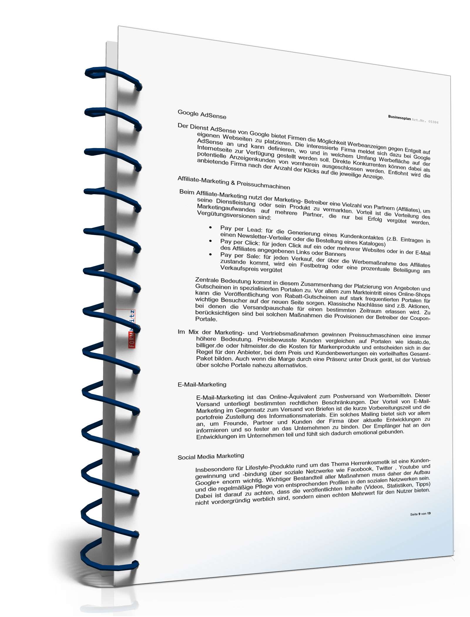 Businessplan E-Commerce Excel. Seite: 7