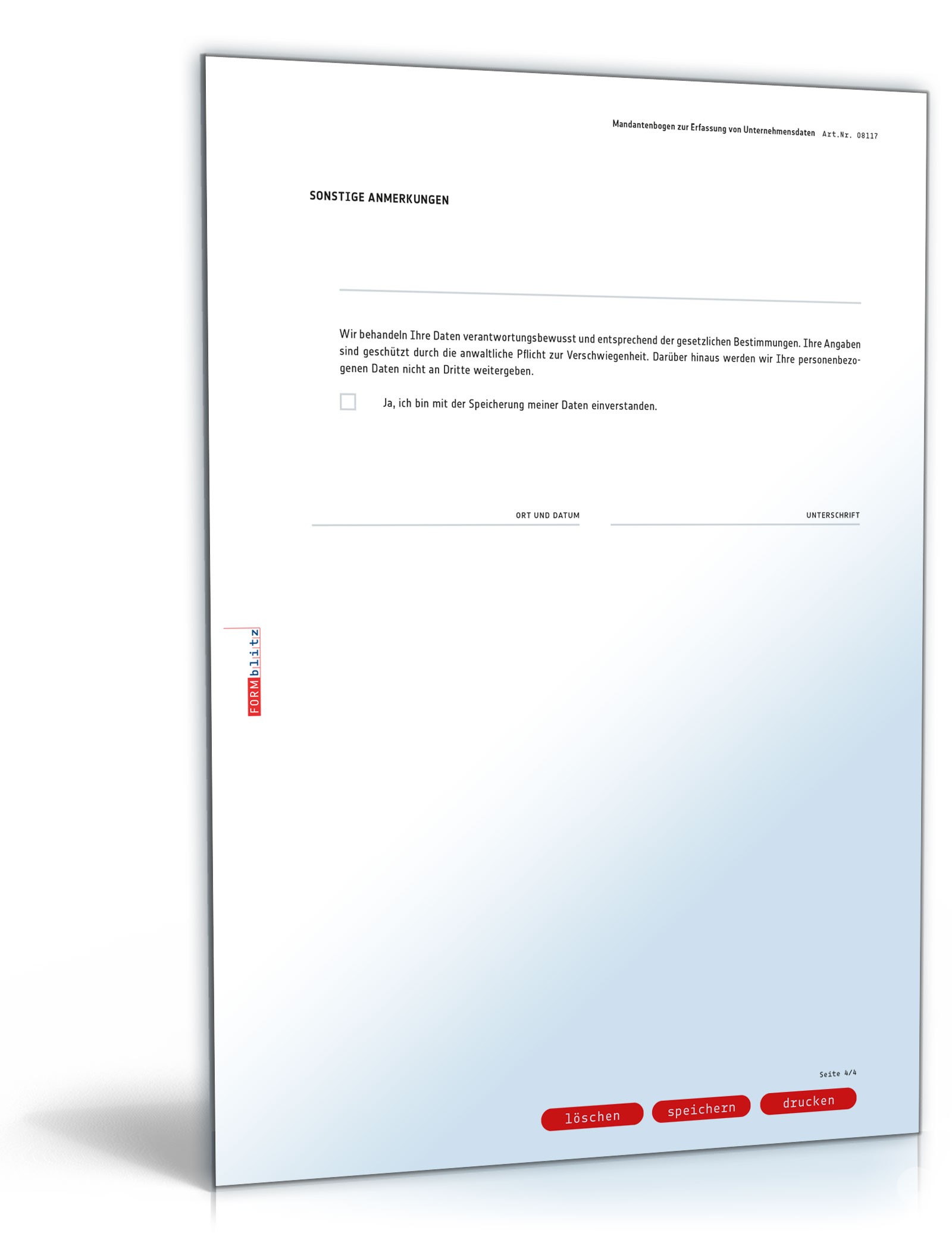 Mandantenbogen Unternehmen PDF. Seite: 4