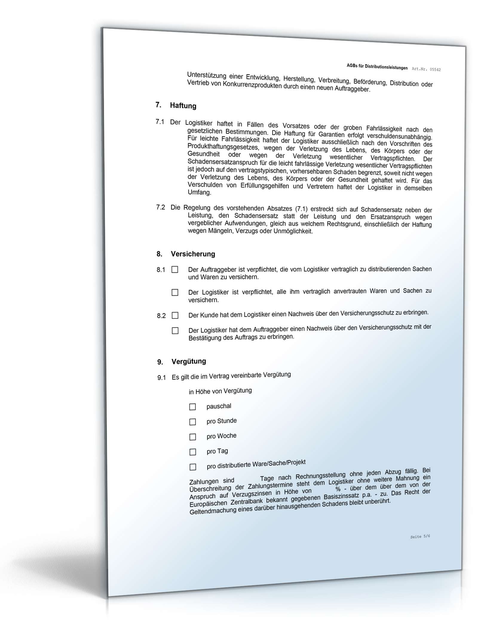 AGB Distributionsleistungen Word. Seite: 3