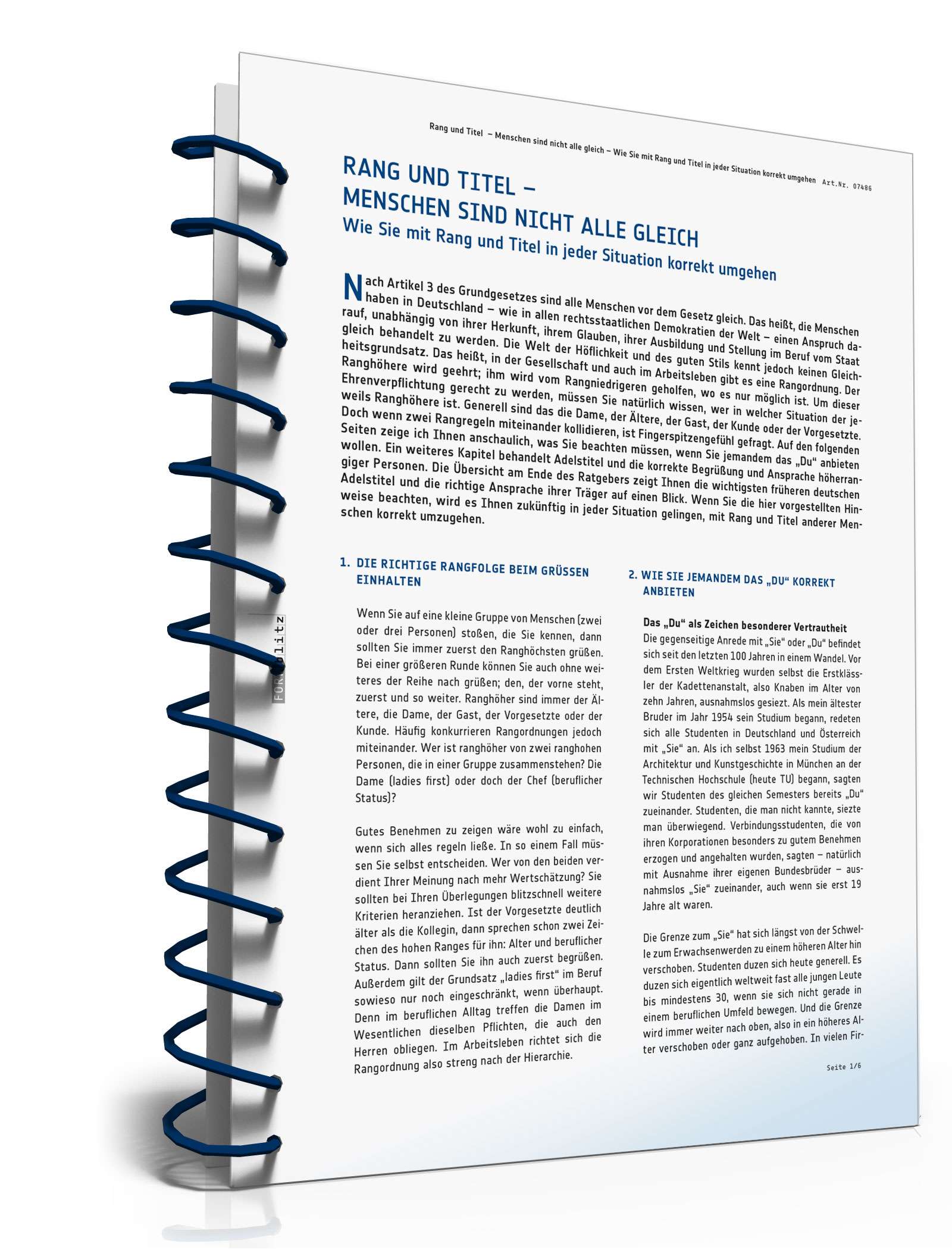 Wie Sie mit Rang und Titel in jeder Situation korrekt umgehen PDF. Seite: 3