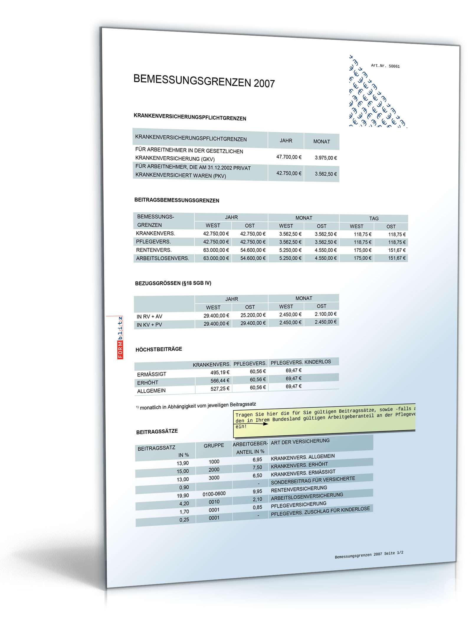 Diverse Pauschalsätze 2010/2013 Excel. Seite: 15