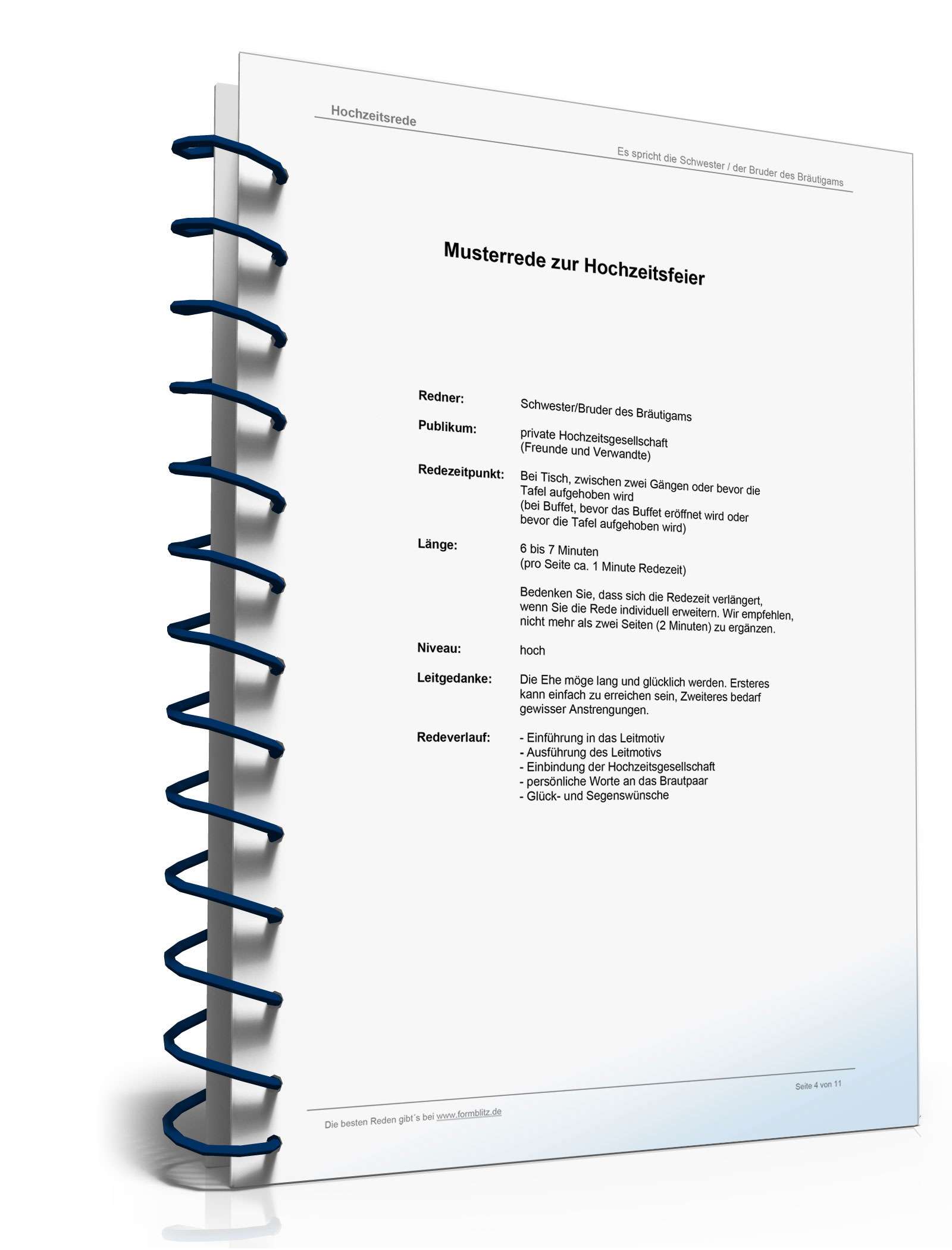 Hochzeitsrede Bruder/Schwester des Bräutigams Excel. Seite: 4