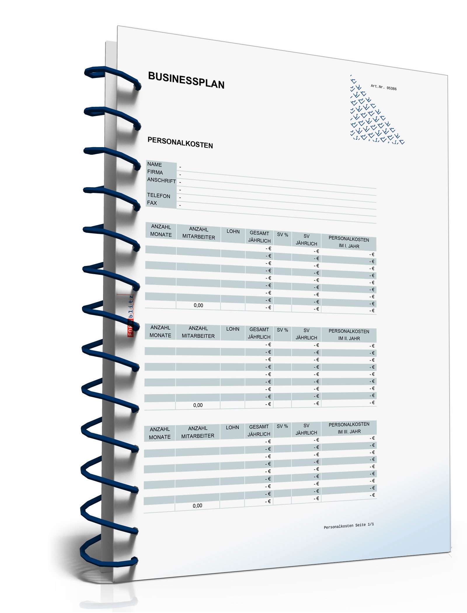 Businessplan Existenzgründung Excel. Seite: 31