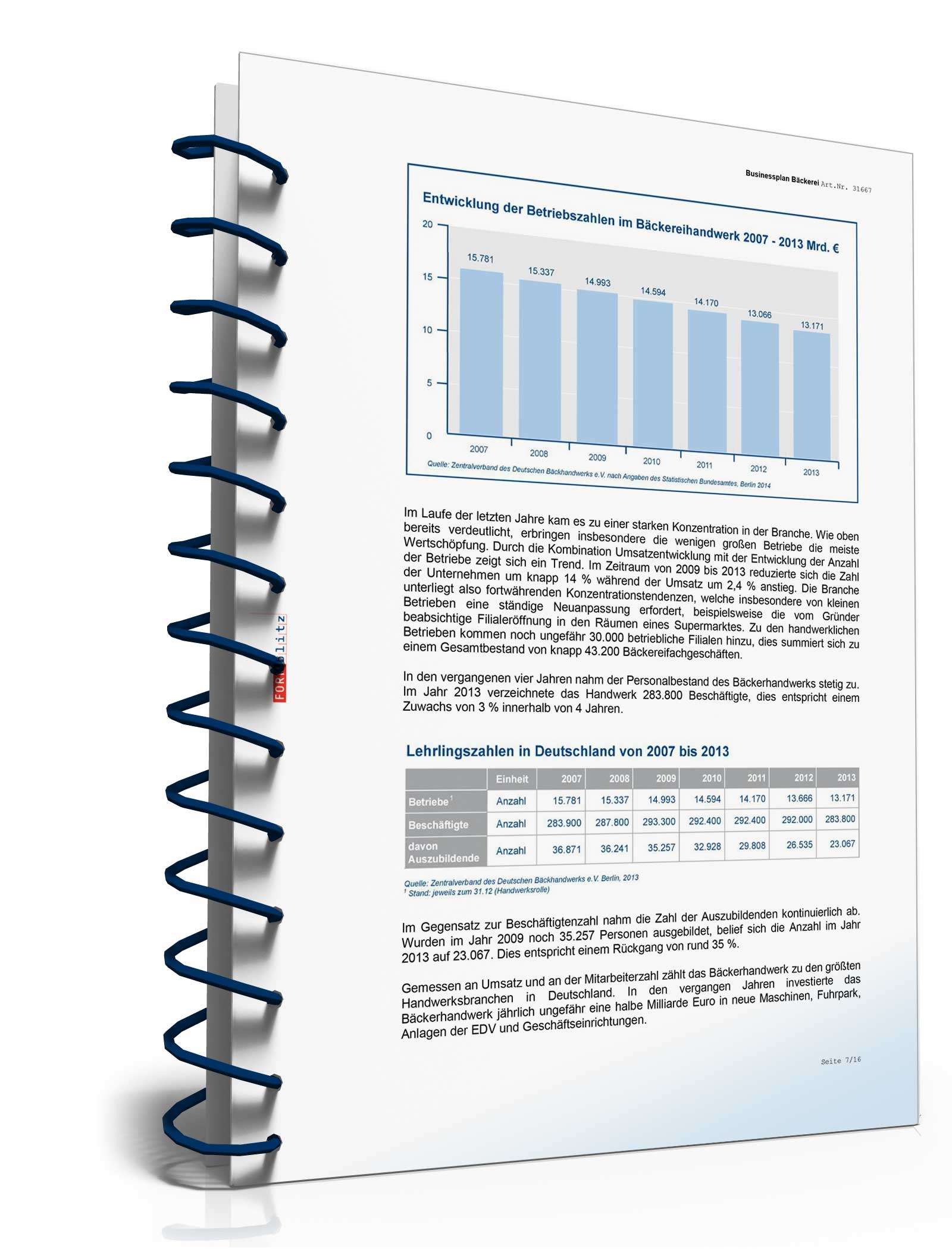 Businessplan Bäckerei  Excel. Seite: 5