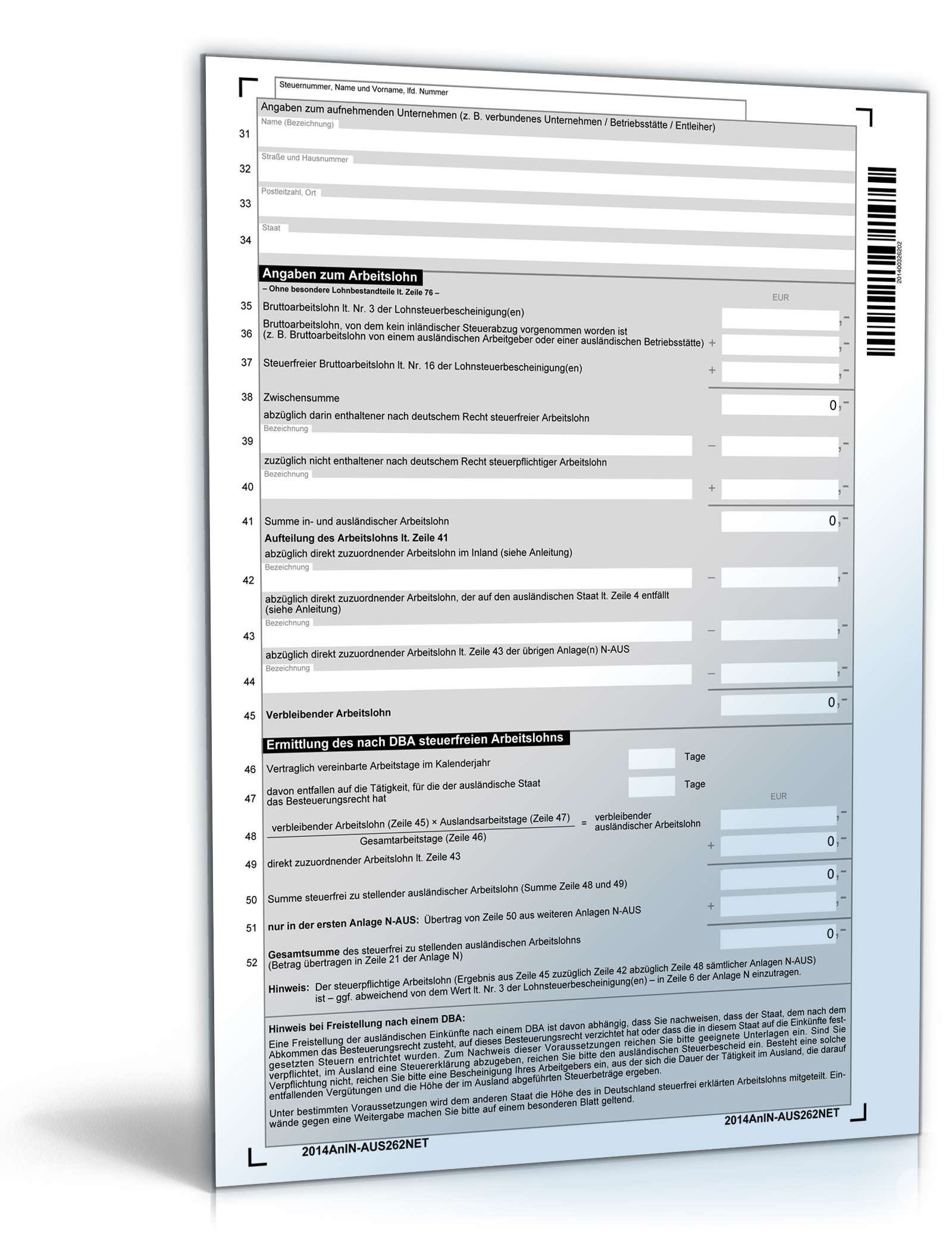 Anlage N-AUS 2014 PDF. Seite: 2