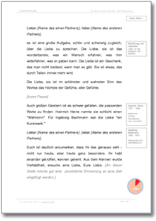 Rede zur Eintragung einer Lebenspartnerschaft Excel