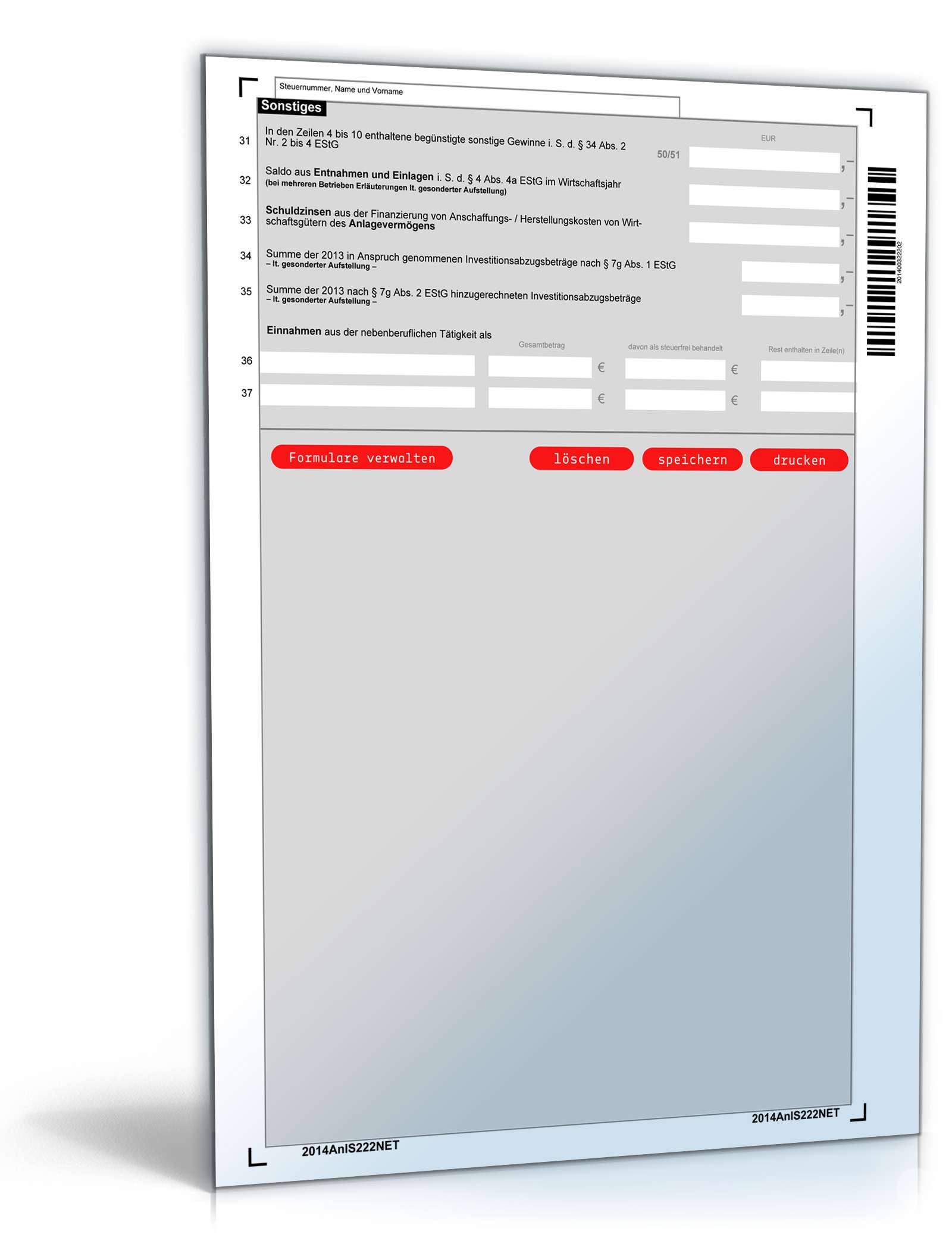 Anlage S 2014 PDF. Seite: 2