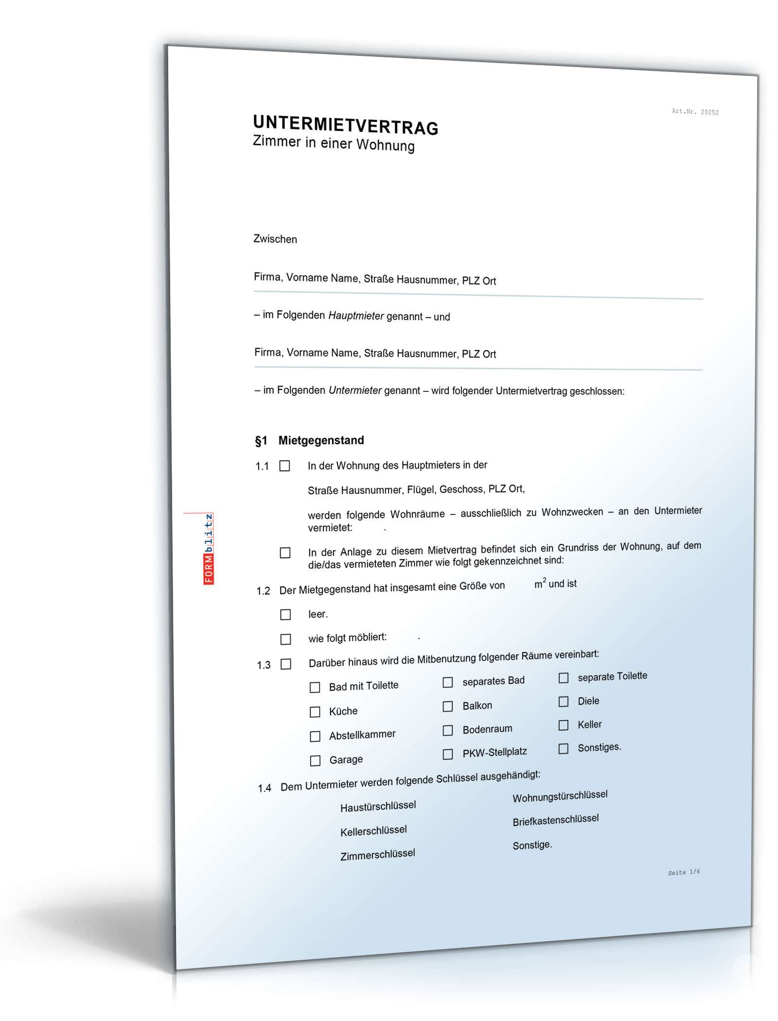 Erfolgreich untervermieten Excel. Seite: 8