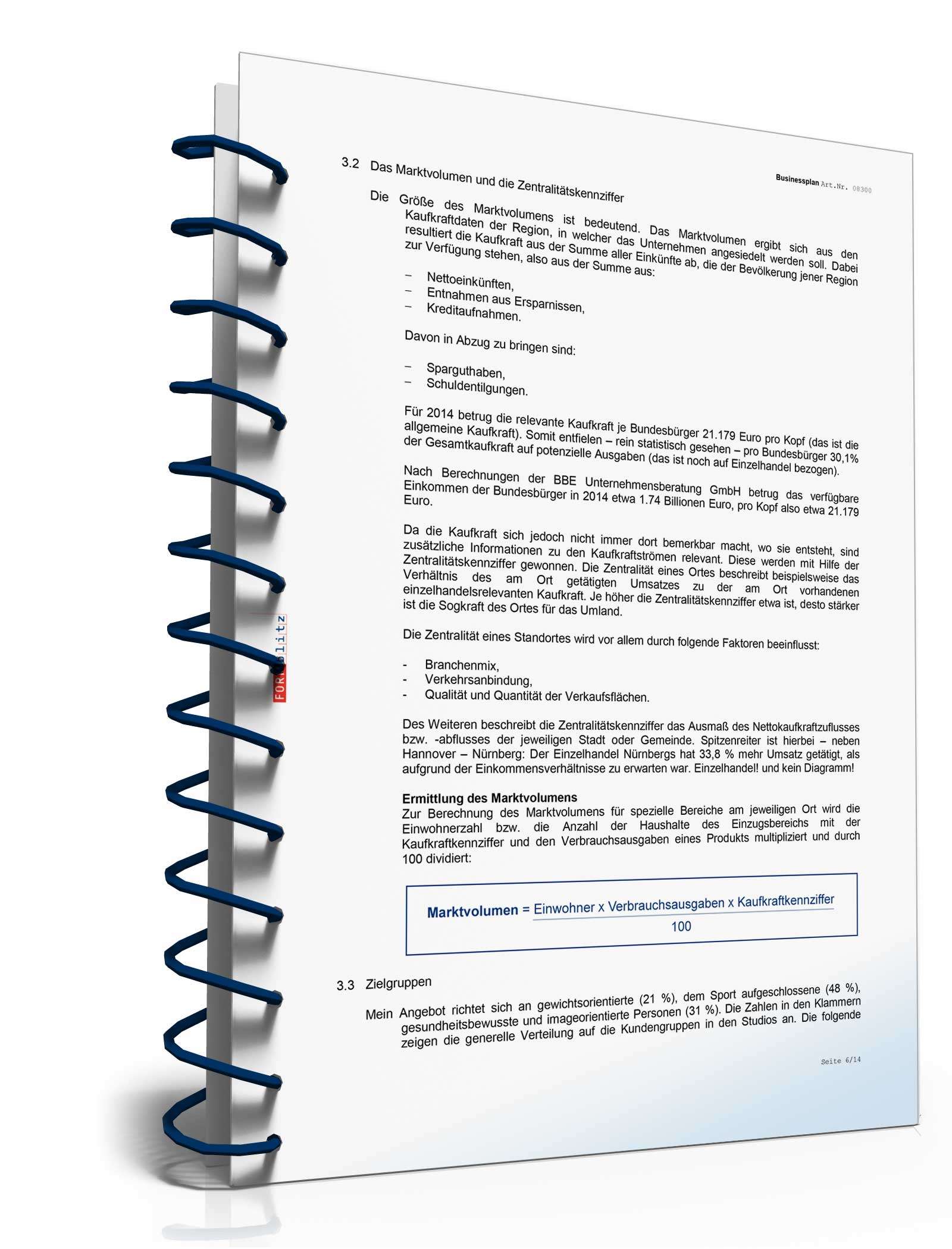 Businessplan Fitnessstudio Excel. Seite: 9