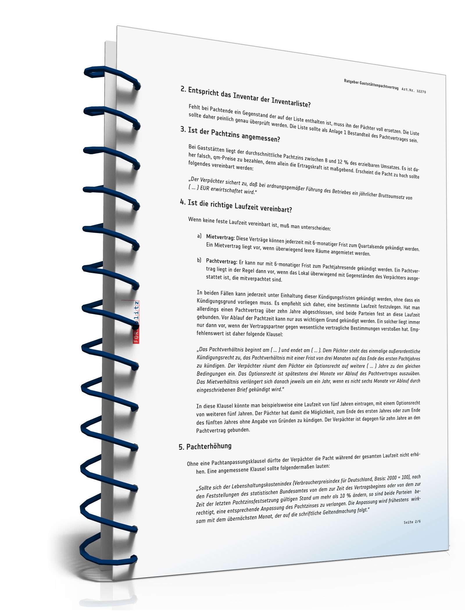 Ratgeber Gaststättenpachtvertrag  PDF. Seite: 3