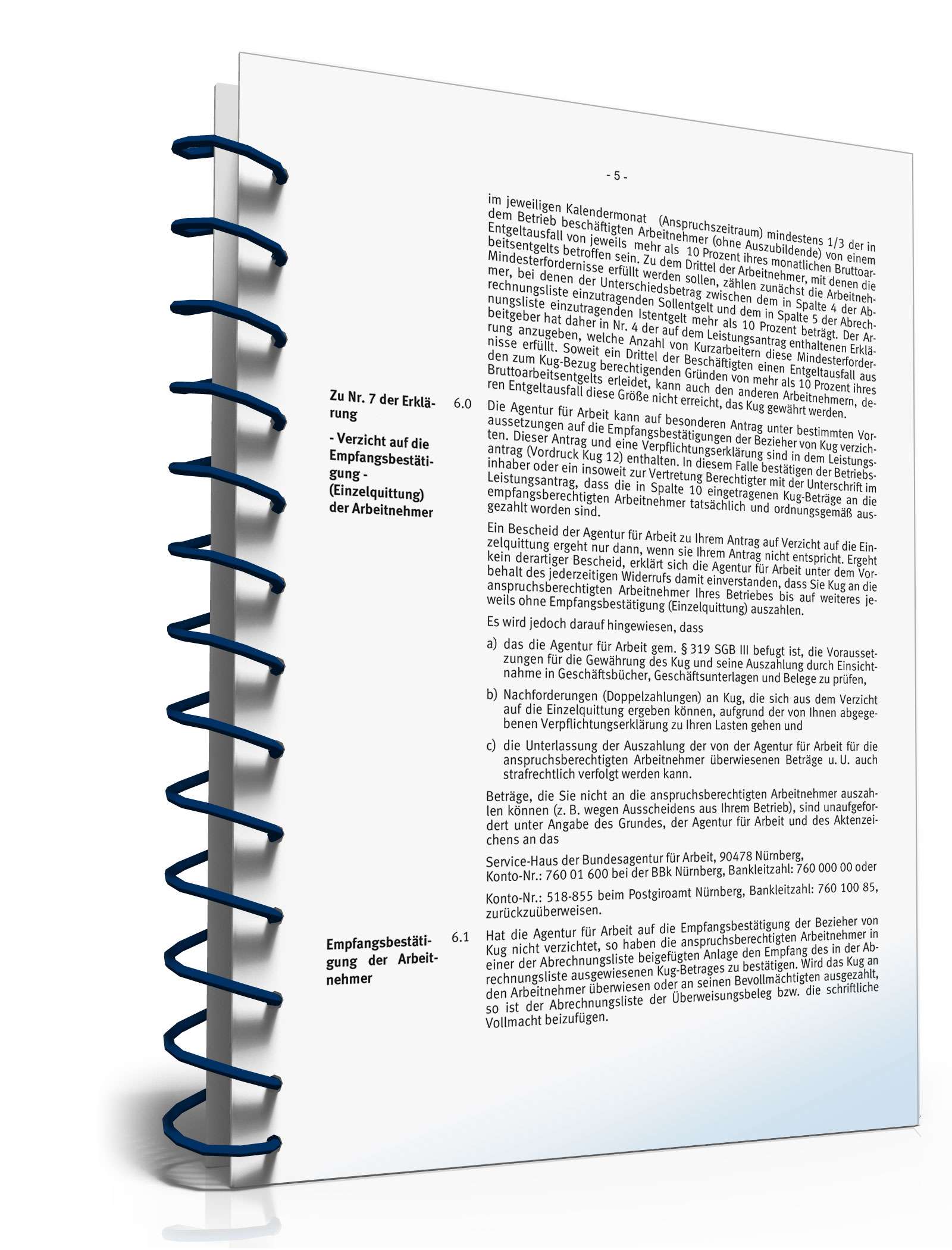 Hinweise zum Antrag Kurzarbeitergeld PDF. Seite: 5