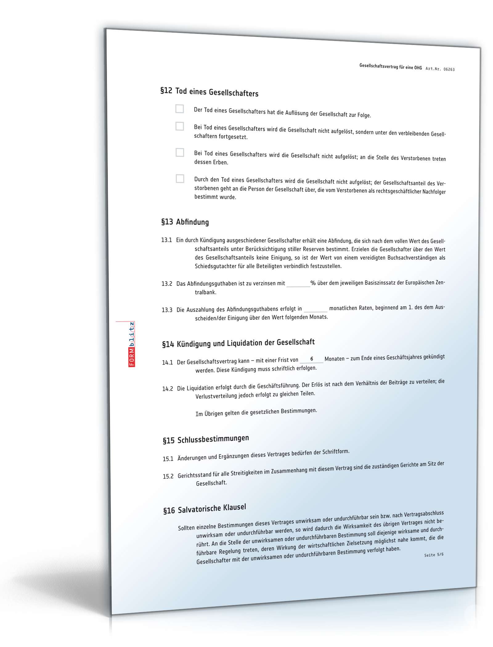 OHG-Gesellschaftsvertrag PDF. Seite: 5