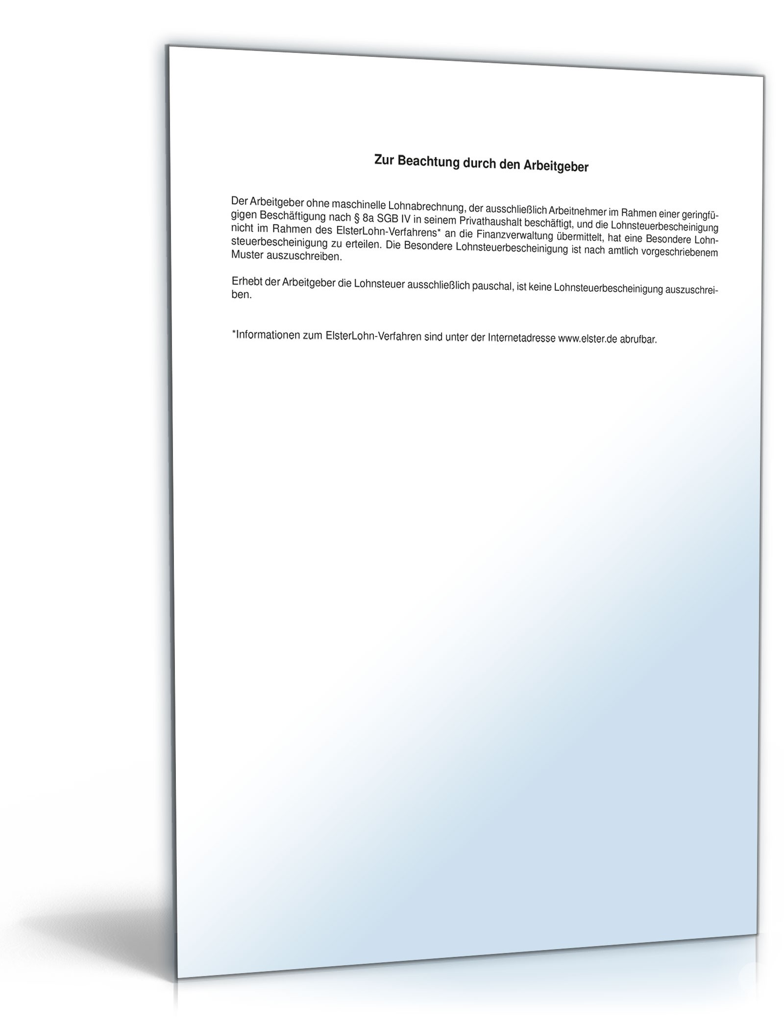 Besondere Lohnsteuerbescheinigung 2011 Excel. Seite: 2