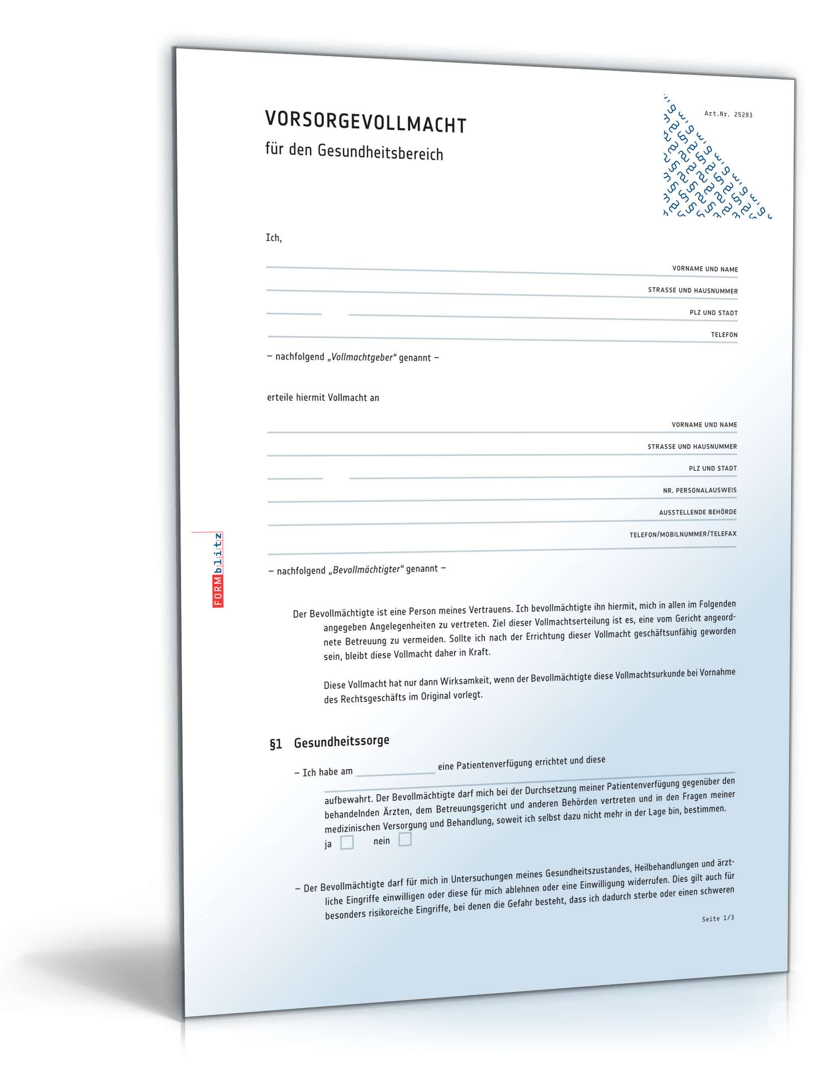 Patientenvollmacht PDF