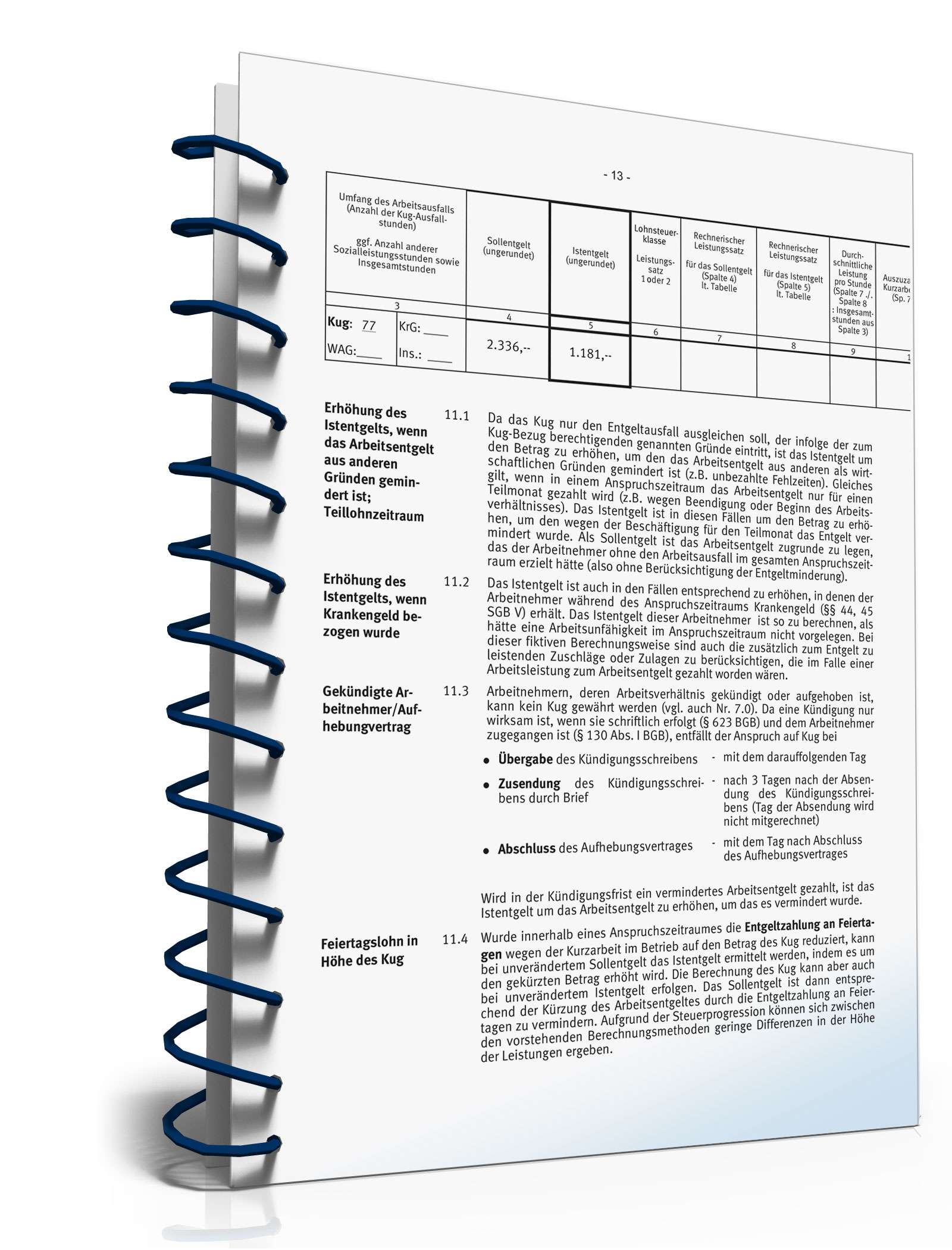 Hinweise zum Antrag Kurzarbeitergeld PDF. Seite: 13