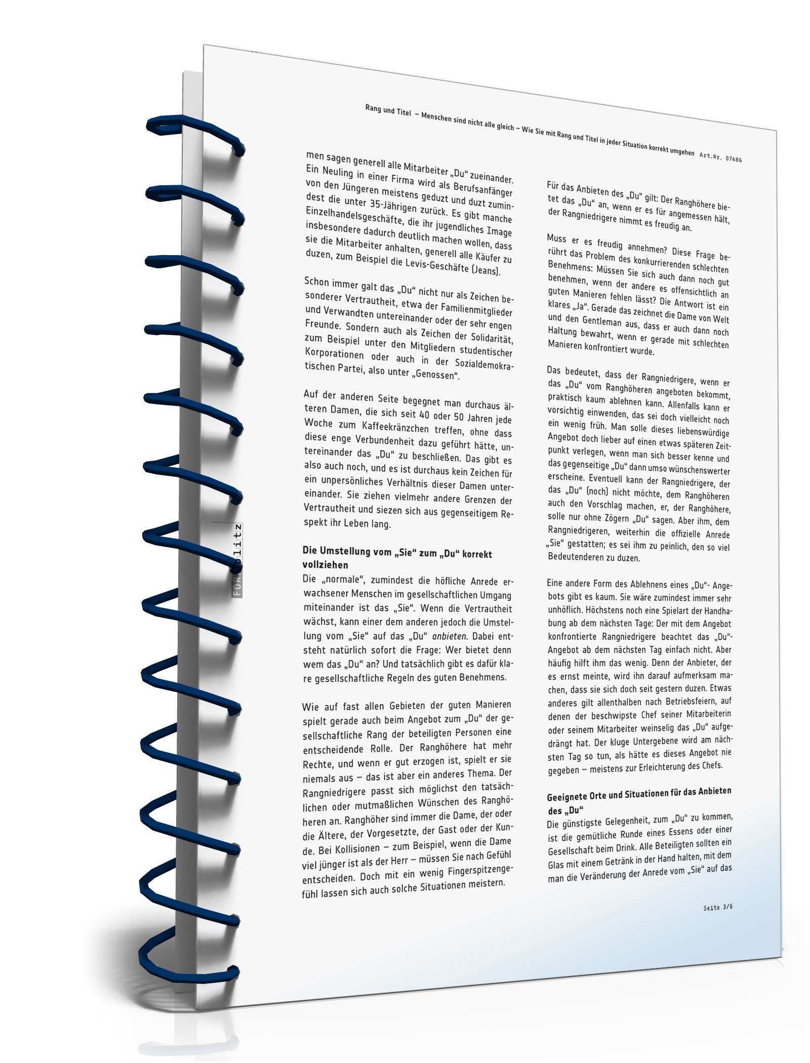 Wie Sie mit Rang und Titel in jeder Situation korrekt umgehen PDF. Seite: 4