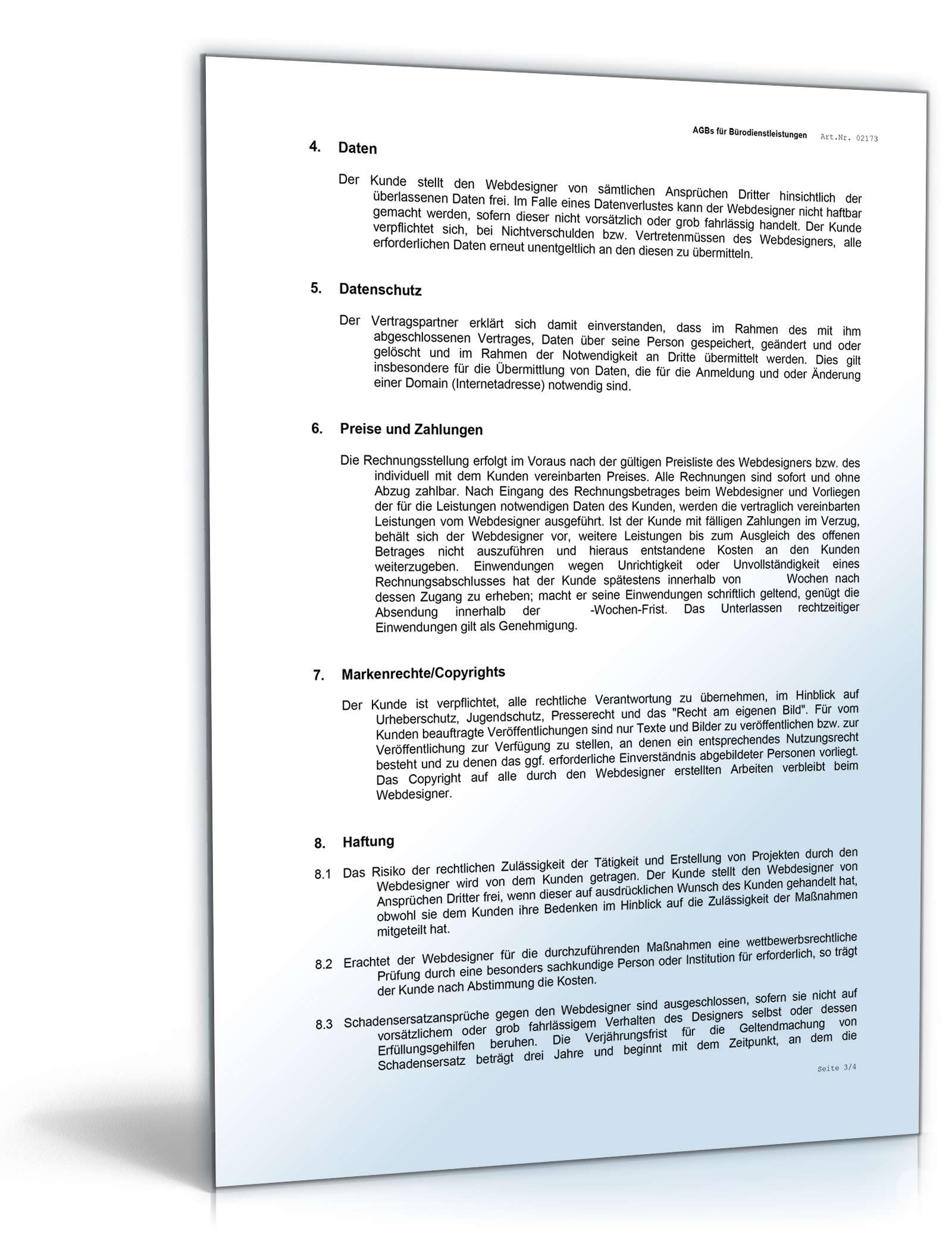 AGB Webdesign Word. Seite: 2