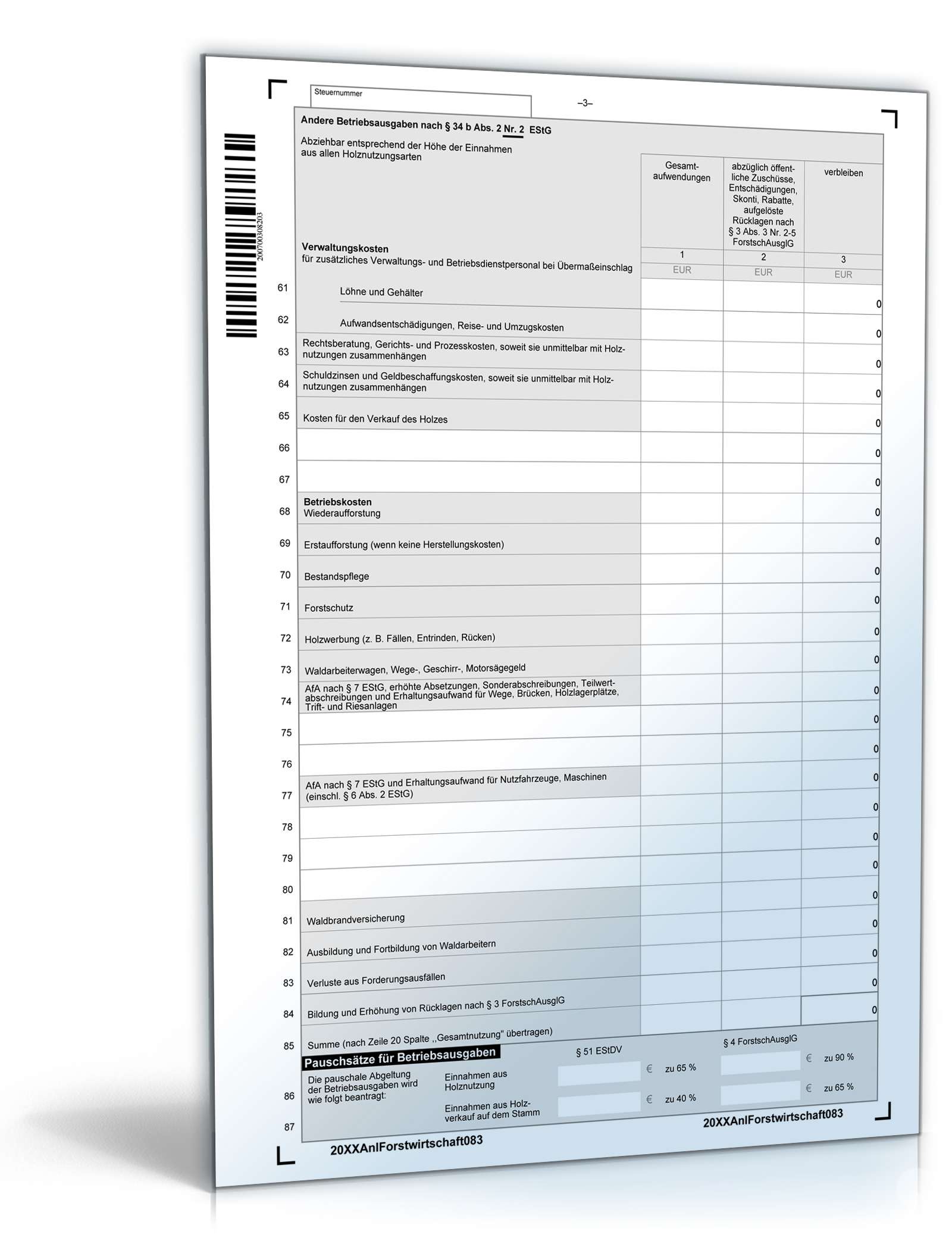 Anlage Forstwirtschaft 2011 PDF. Seite: 3