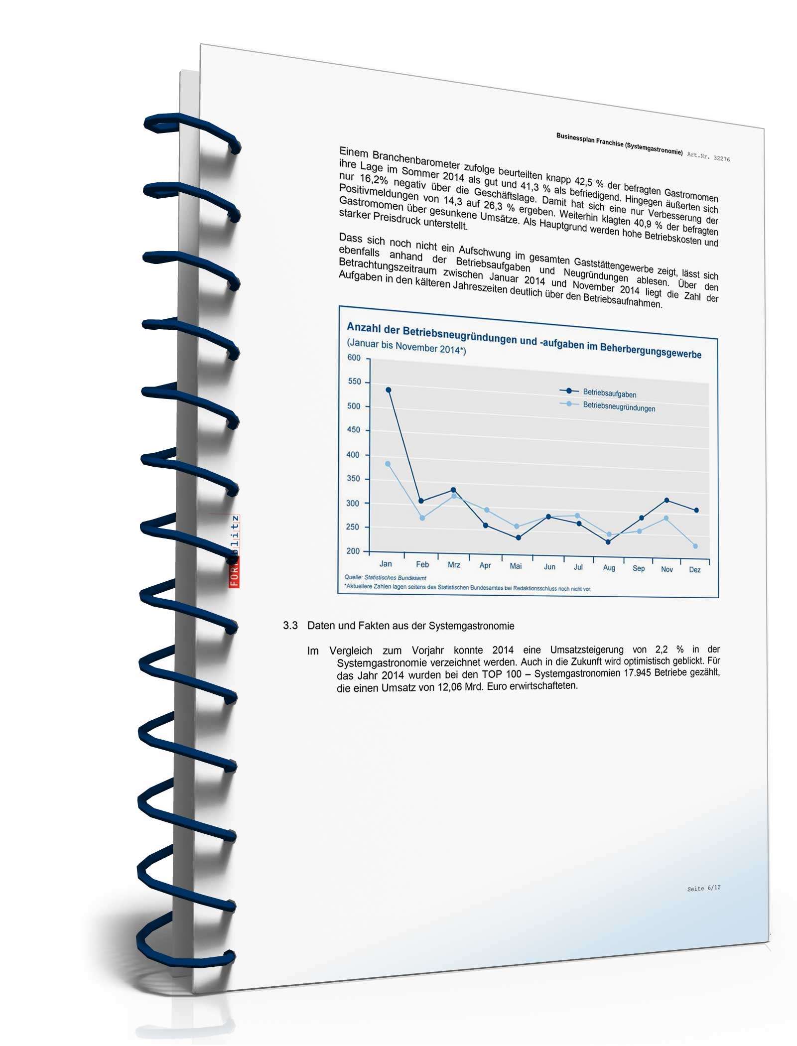 Businessplan Franchise (Systemgastronomie) Excel. Seite: 12