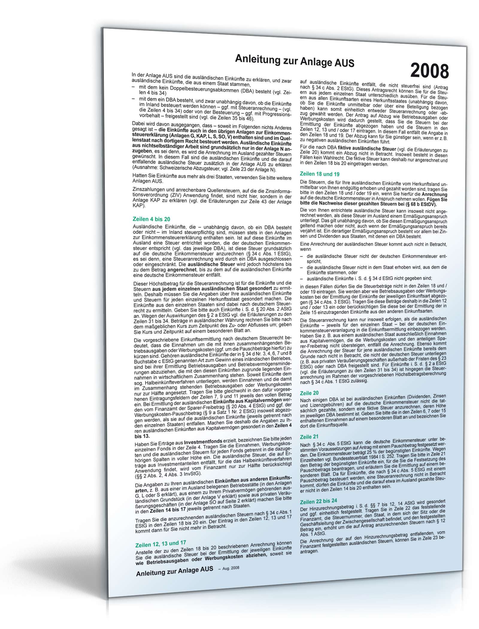 Anleitung Anlage AUS 2008 PDF