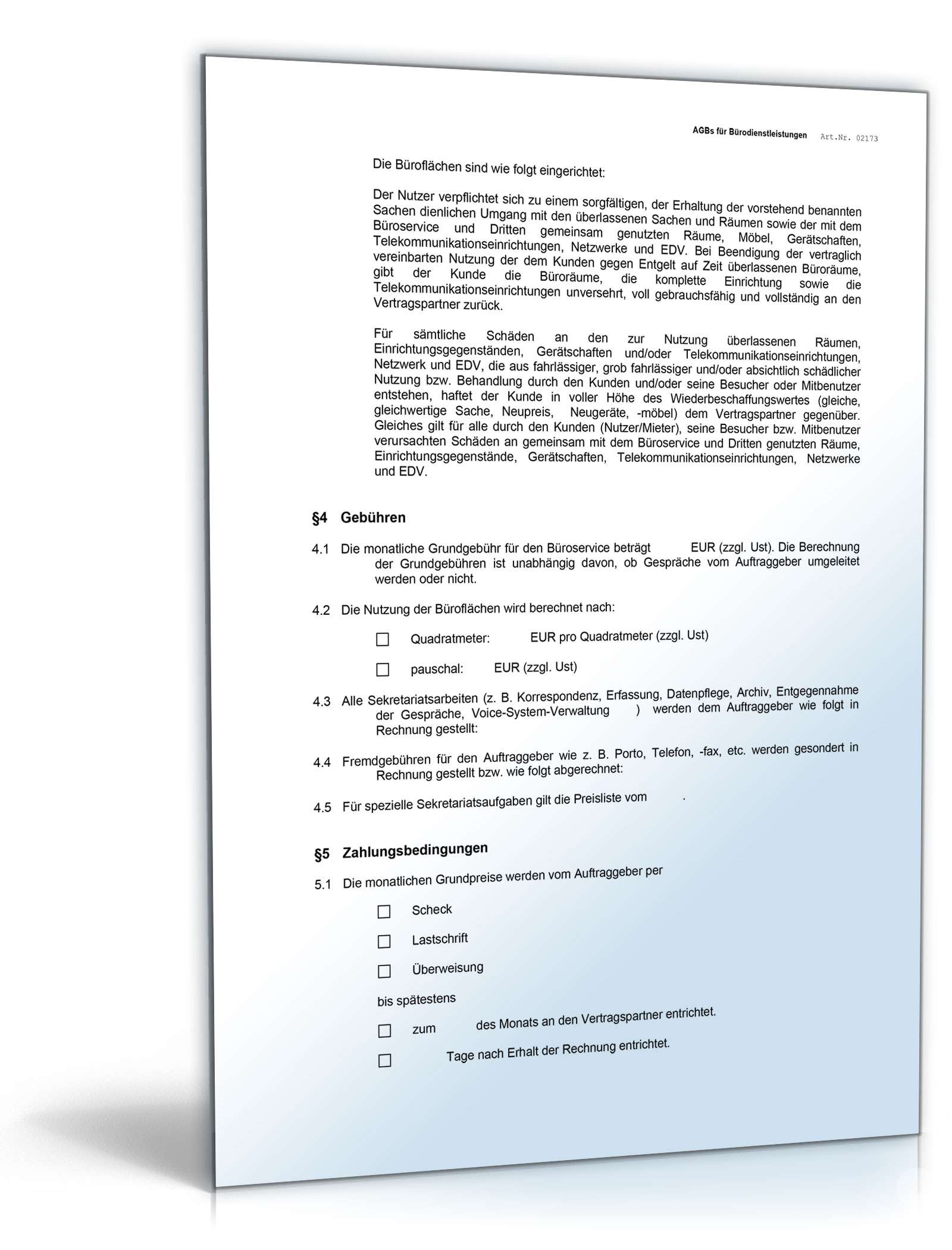 AGB Bürodienstleistungen Word. Seite: 2