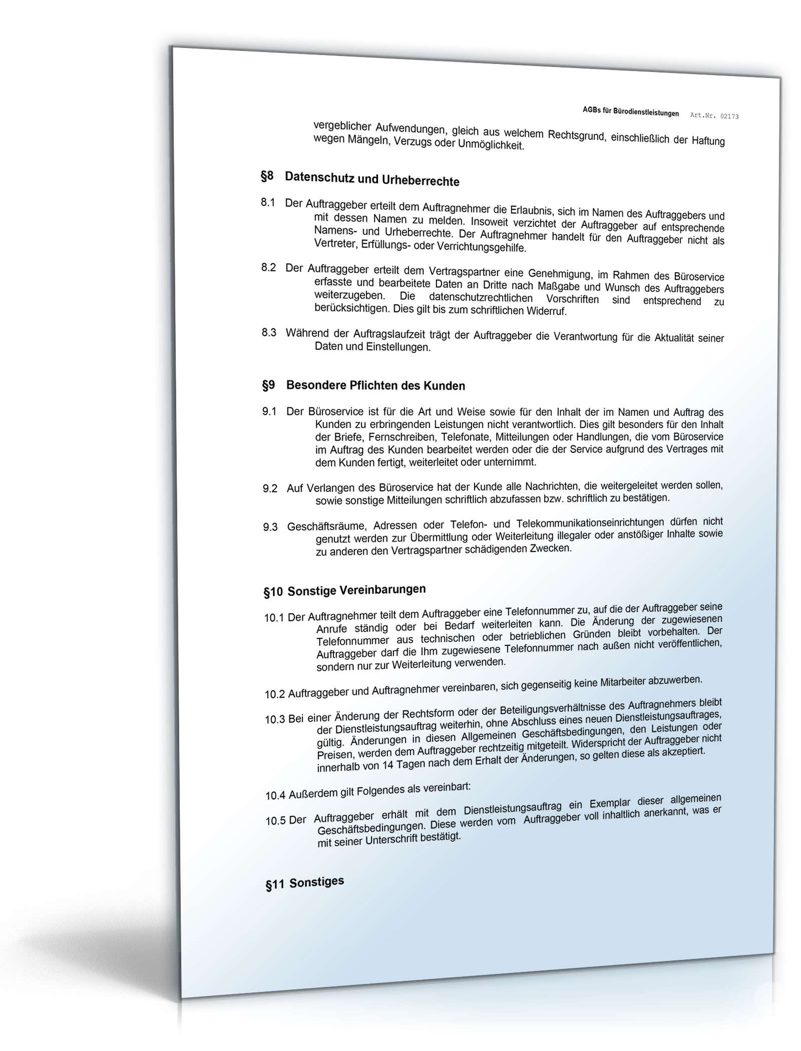 AGB Bürodienstleistungen Word. Seite: 4