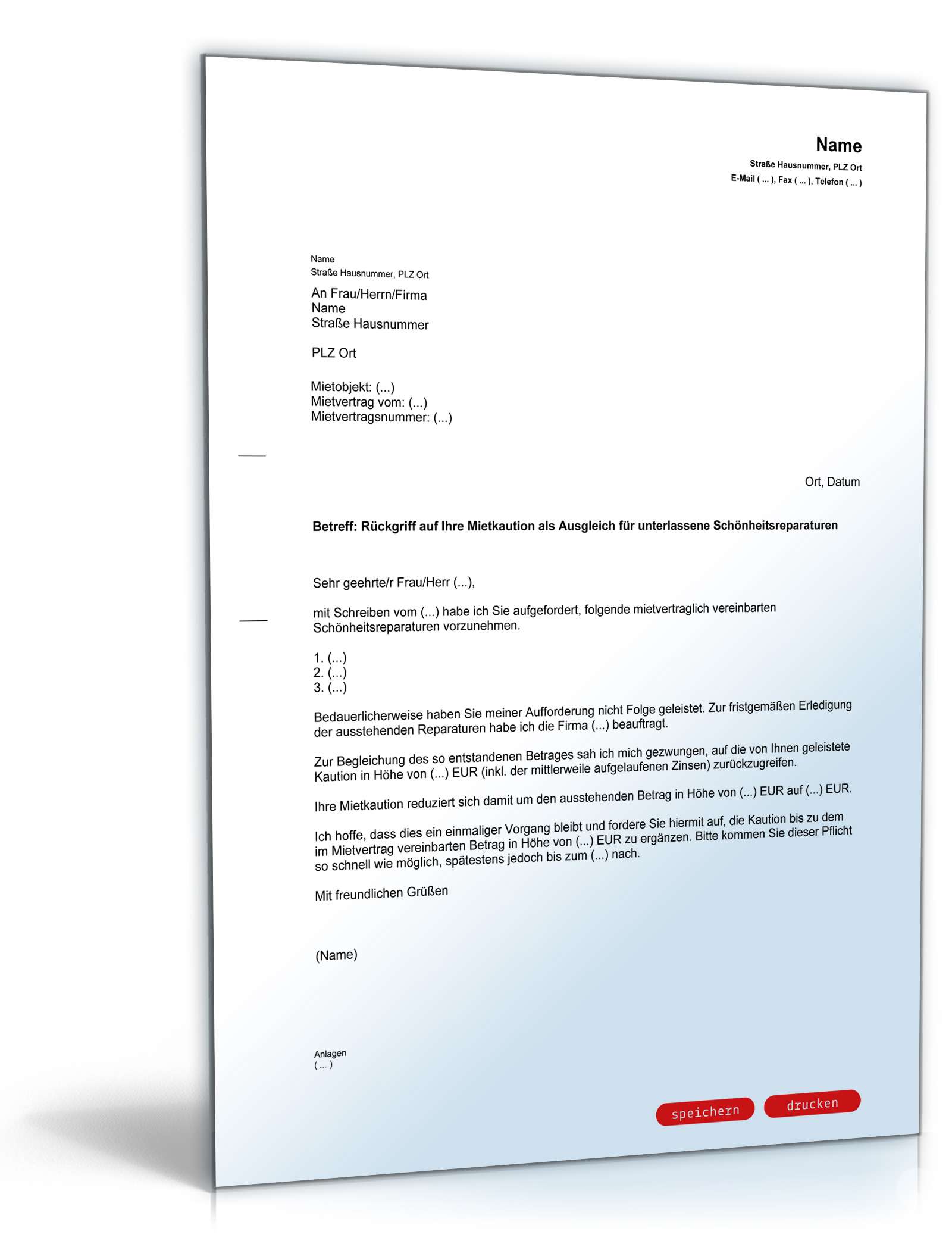 Rückgriff Mietkaution  PDF