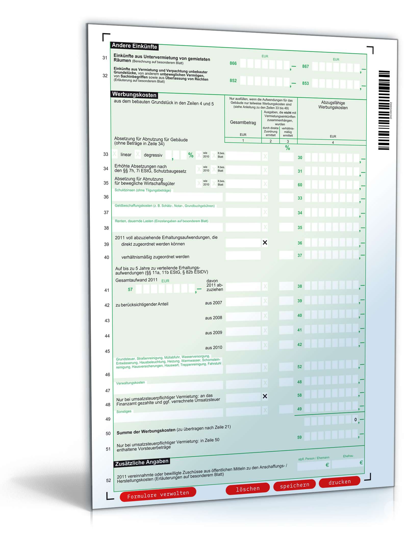 Anlage V 2011 PDF. Seite: 2