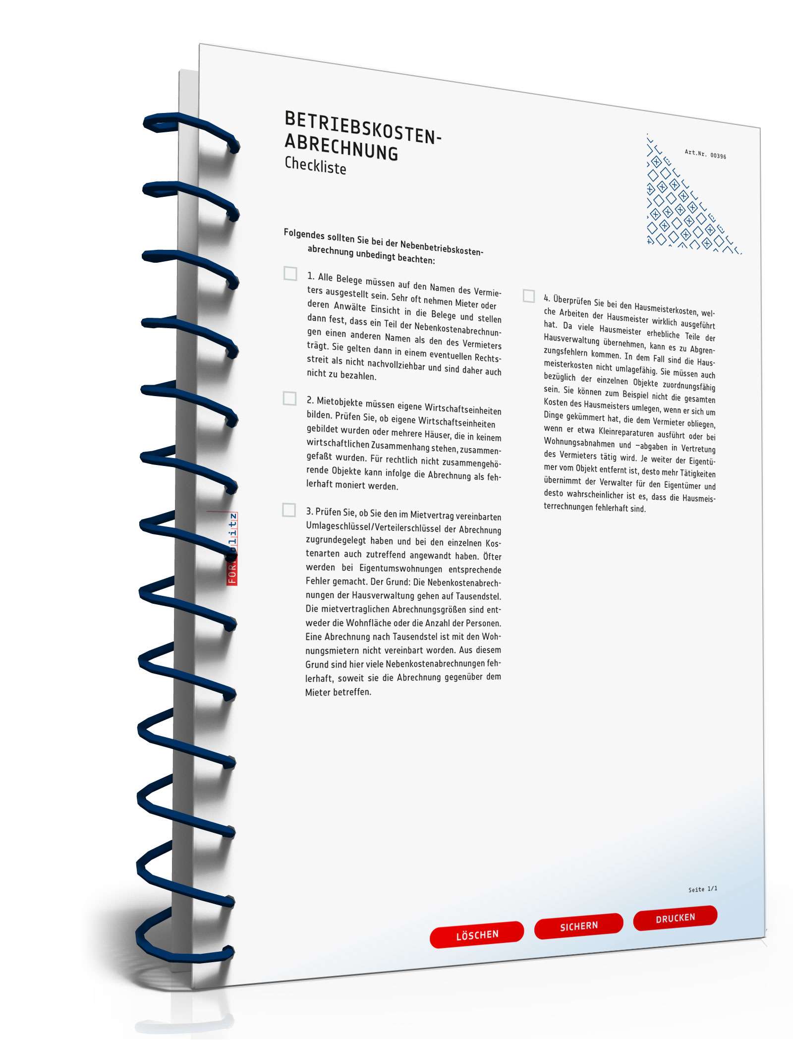 Kontrolle der Betriebskostenabrechnung PDF