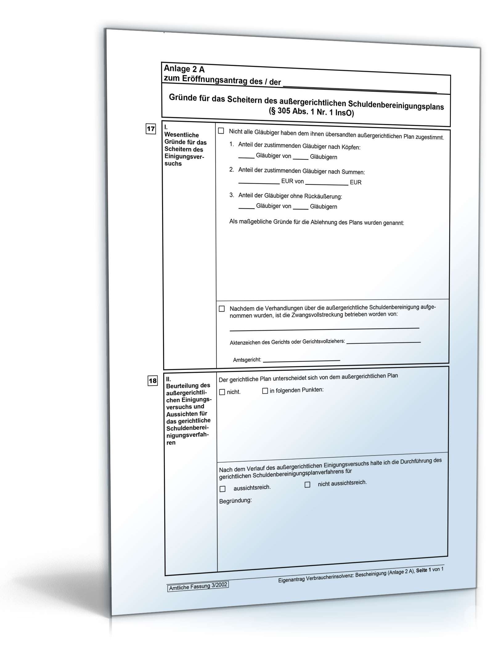 Vordrucke für das Verbraucherinsolvenzverfahren Excel. Seite: 5