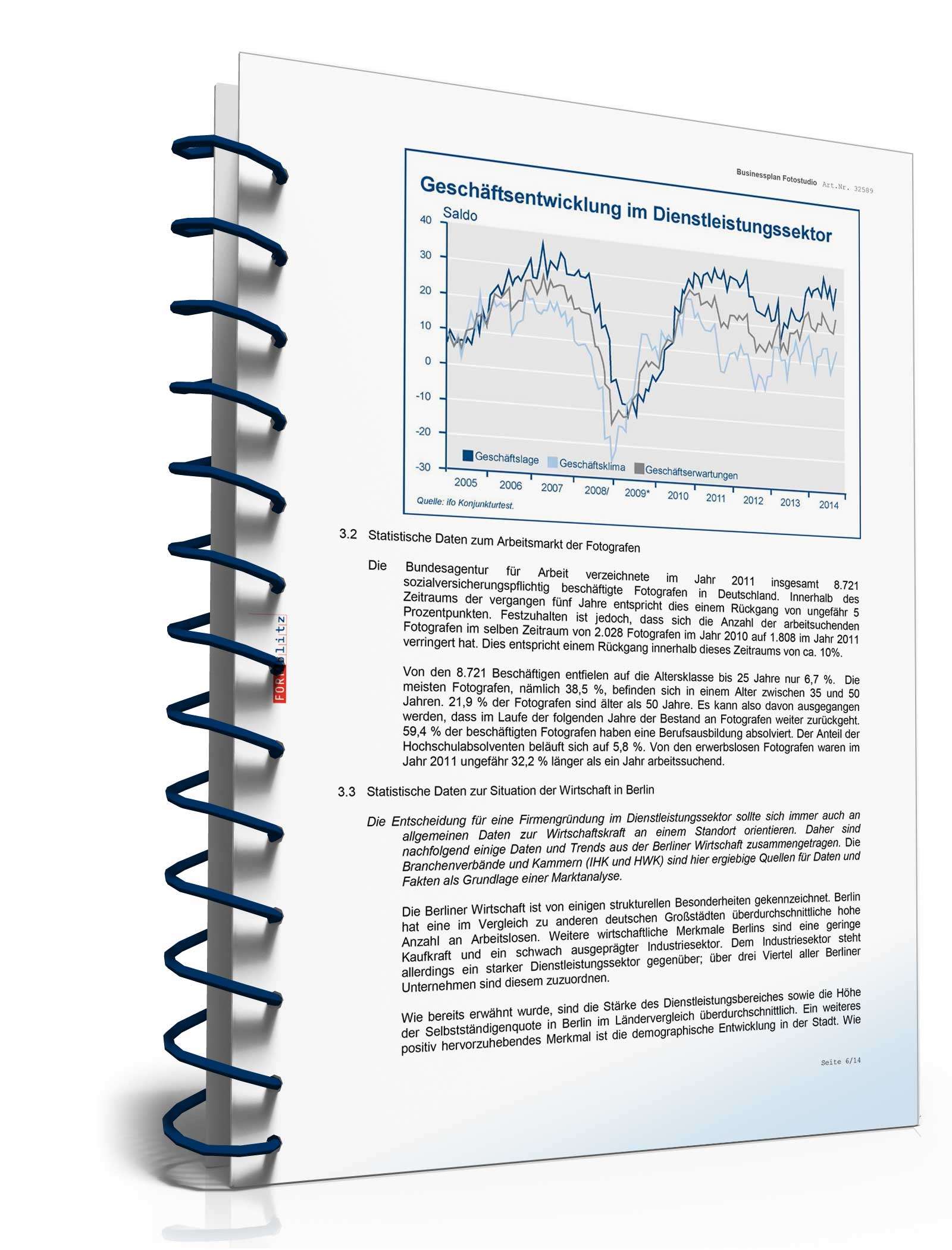 Businessplan Fotograf Excel. Seite: 8