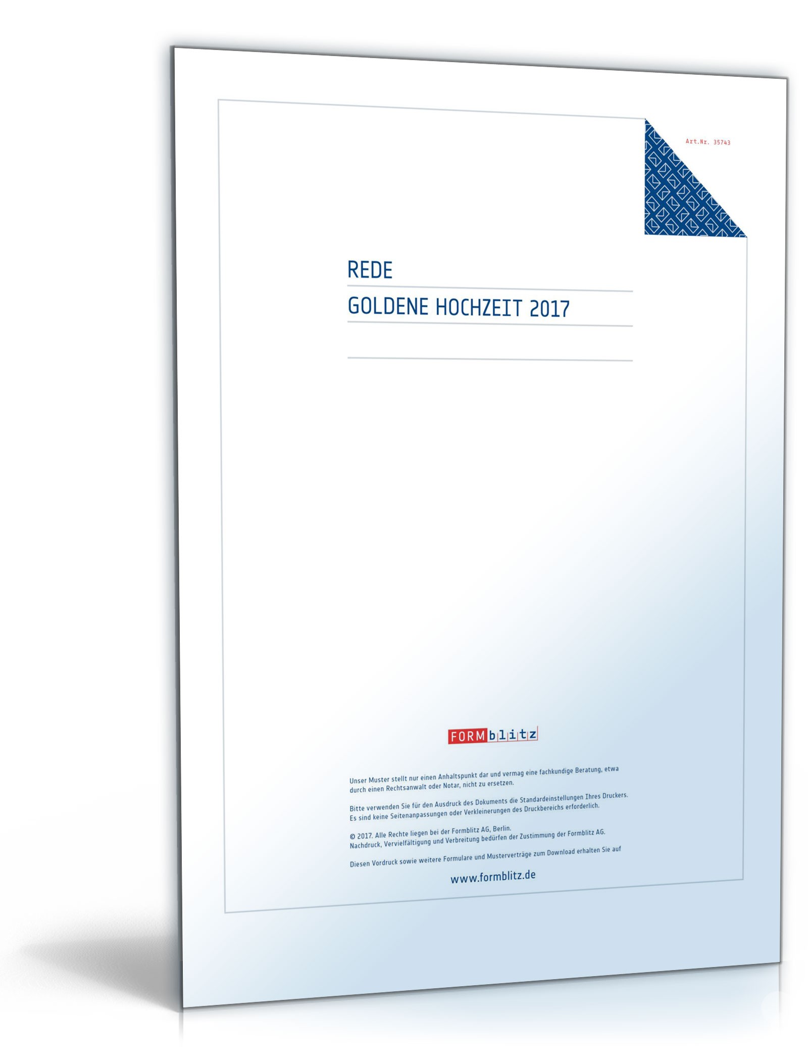 Rede Goldene Hochzeit Word