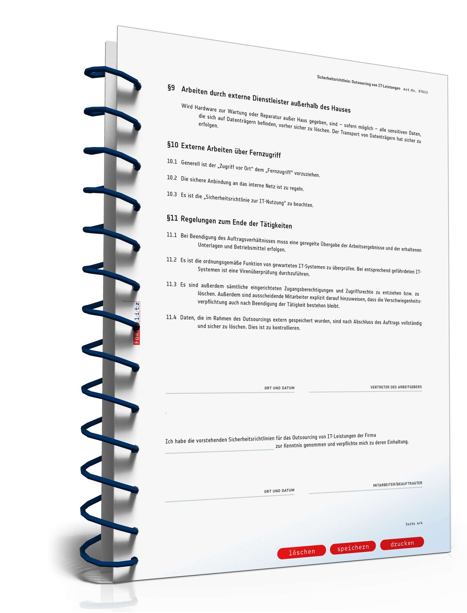 Sicherheitsrichtlinie Outsourcing von IT-Leistungen PDF. Seite: 5