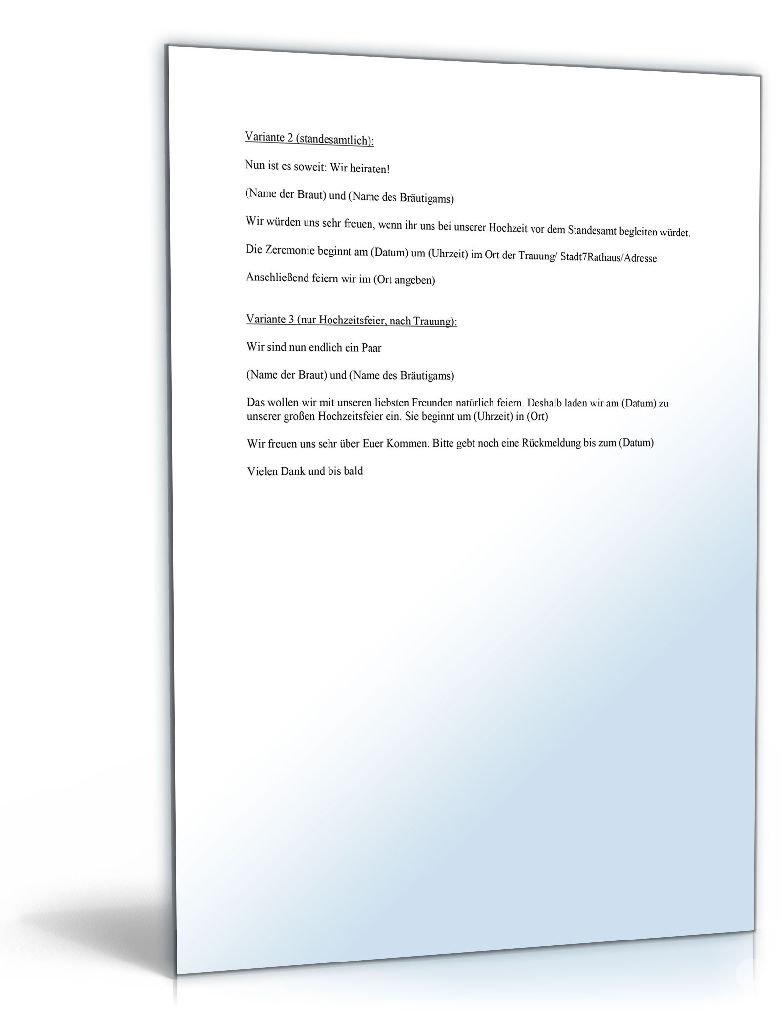 Das große Hochzeits-Paket Excel. Seite: 8