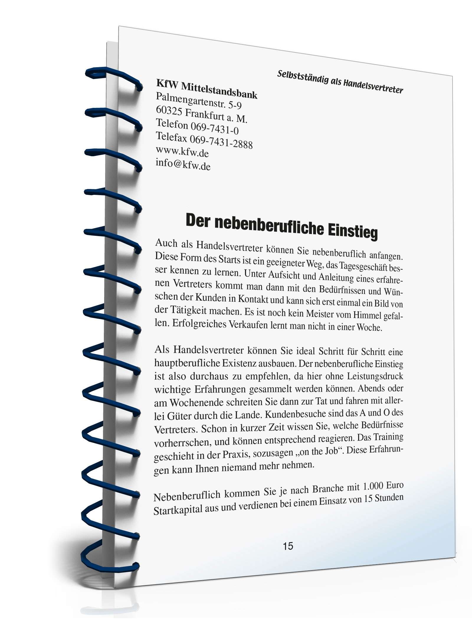 Selbstständig als Handelsvertreter PDF. Seite: 15
