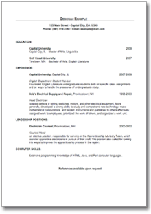 Lebenslauf auf Englisch (allgemein) Word