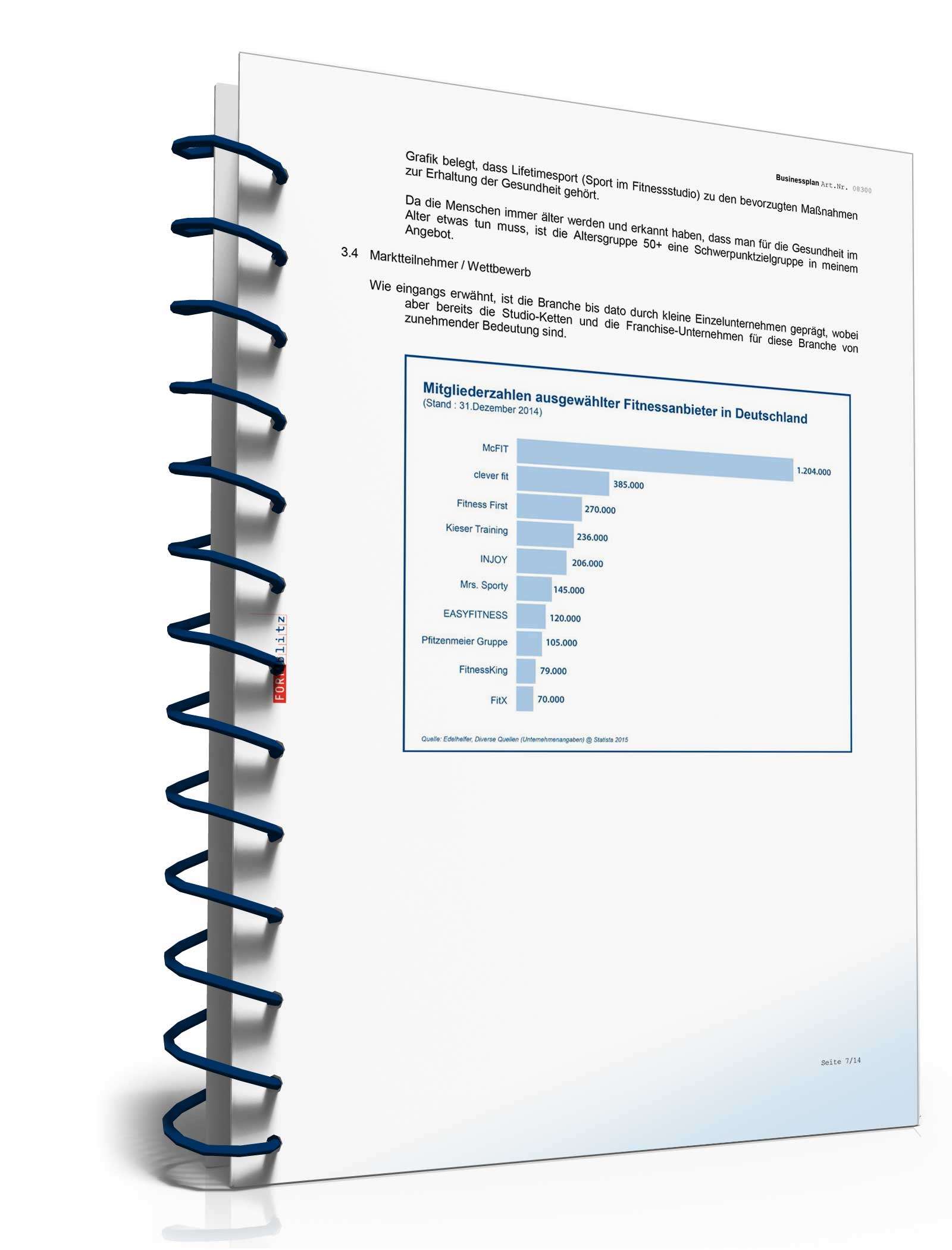 Businessplan Fitnessstudio Excel. Seite: 10