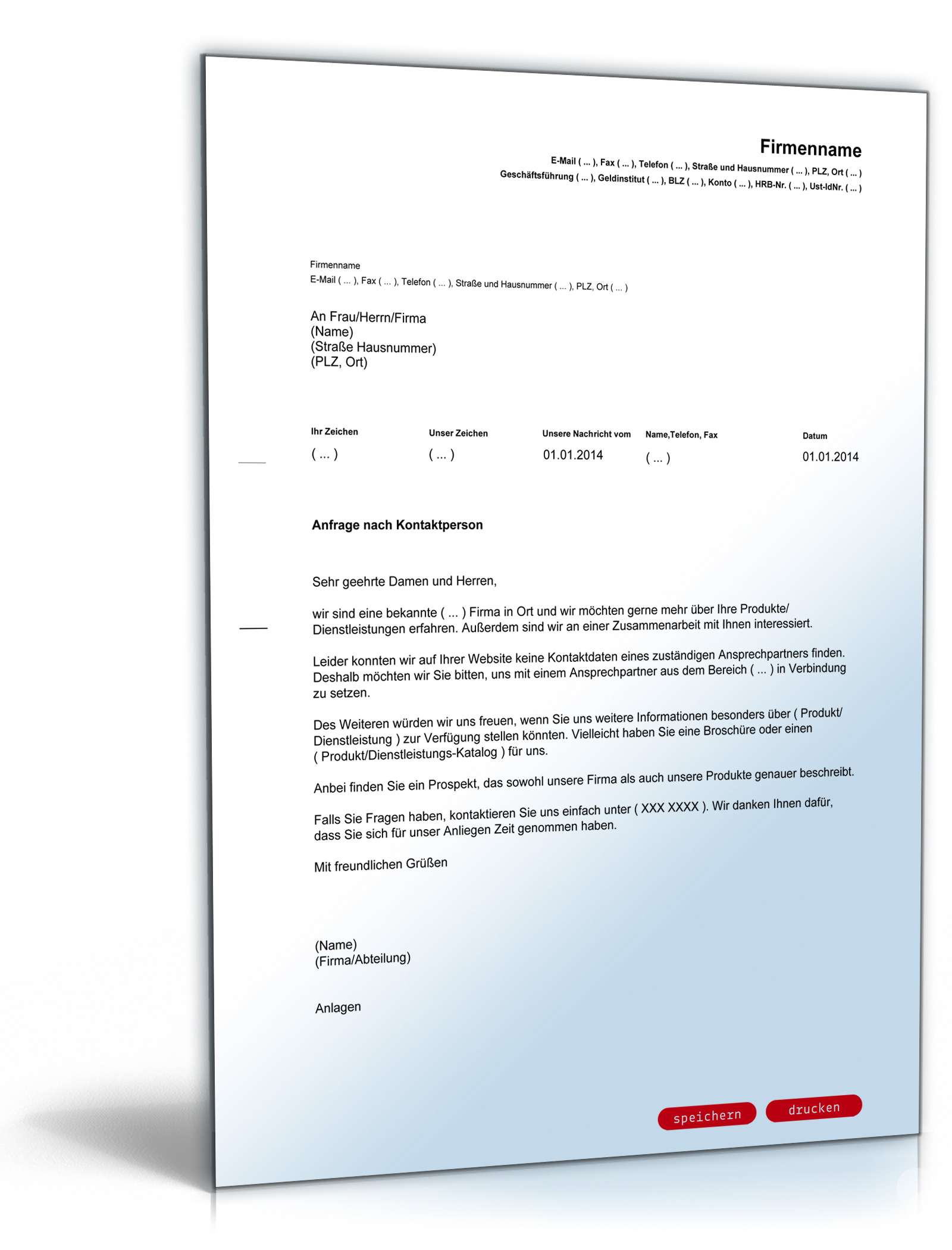 Anfrage geeignete Kontaktperson PDF