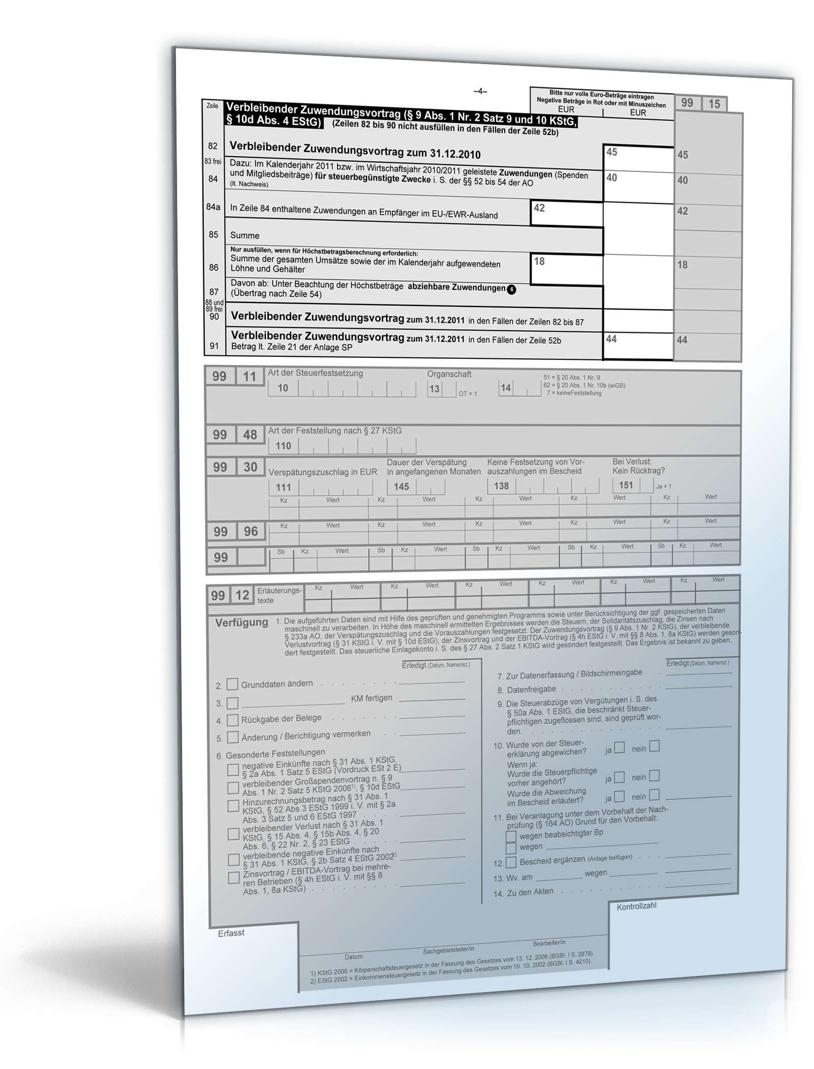Körperschaftsteuererklärung 2011 KSt IB PDF. Seite: 4