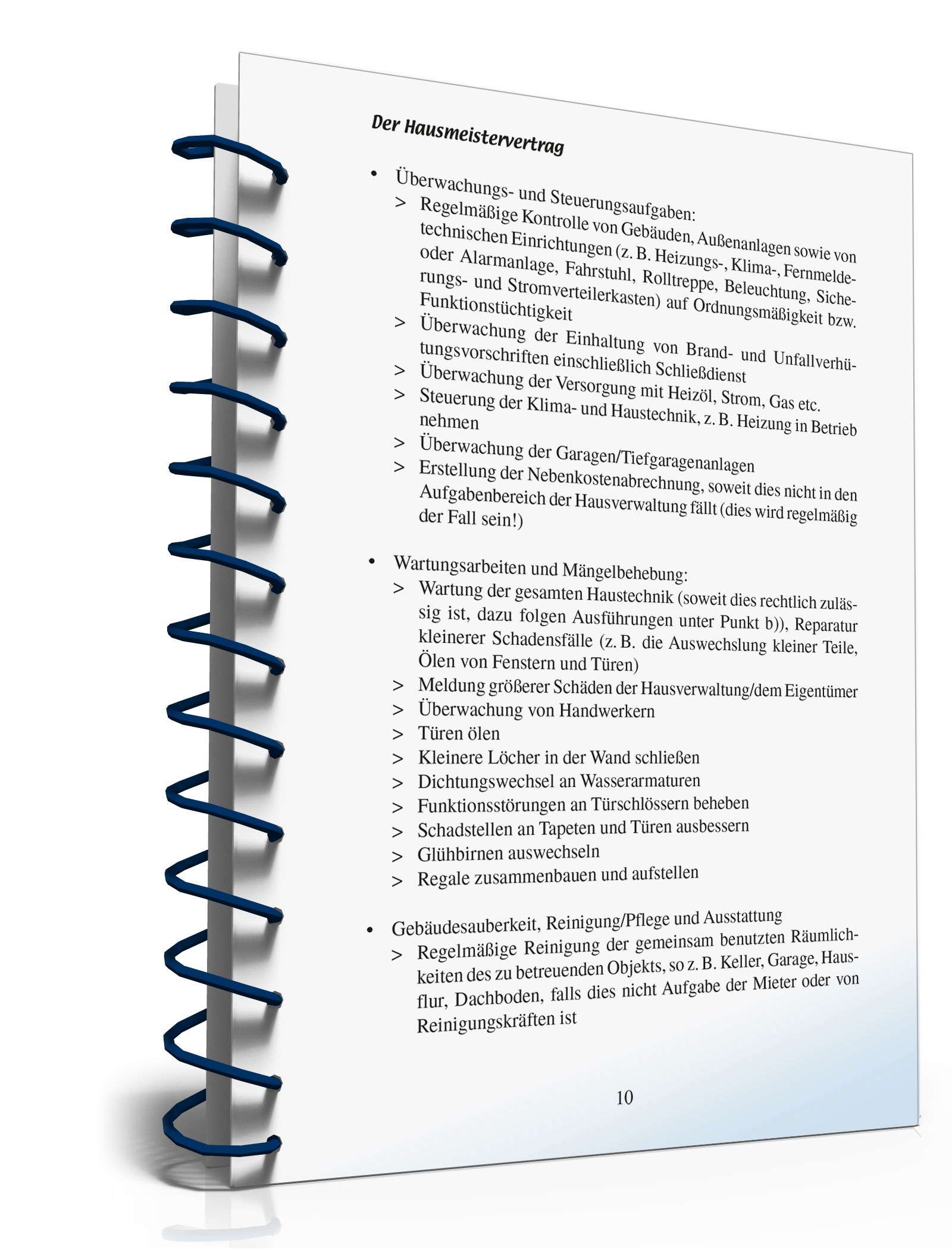 Ratgeber Hausmeistervertrag PDF. Seite: 9