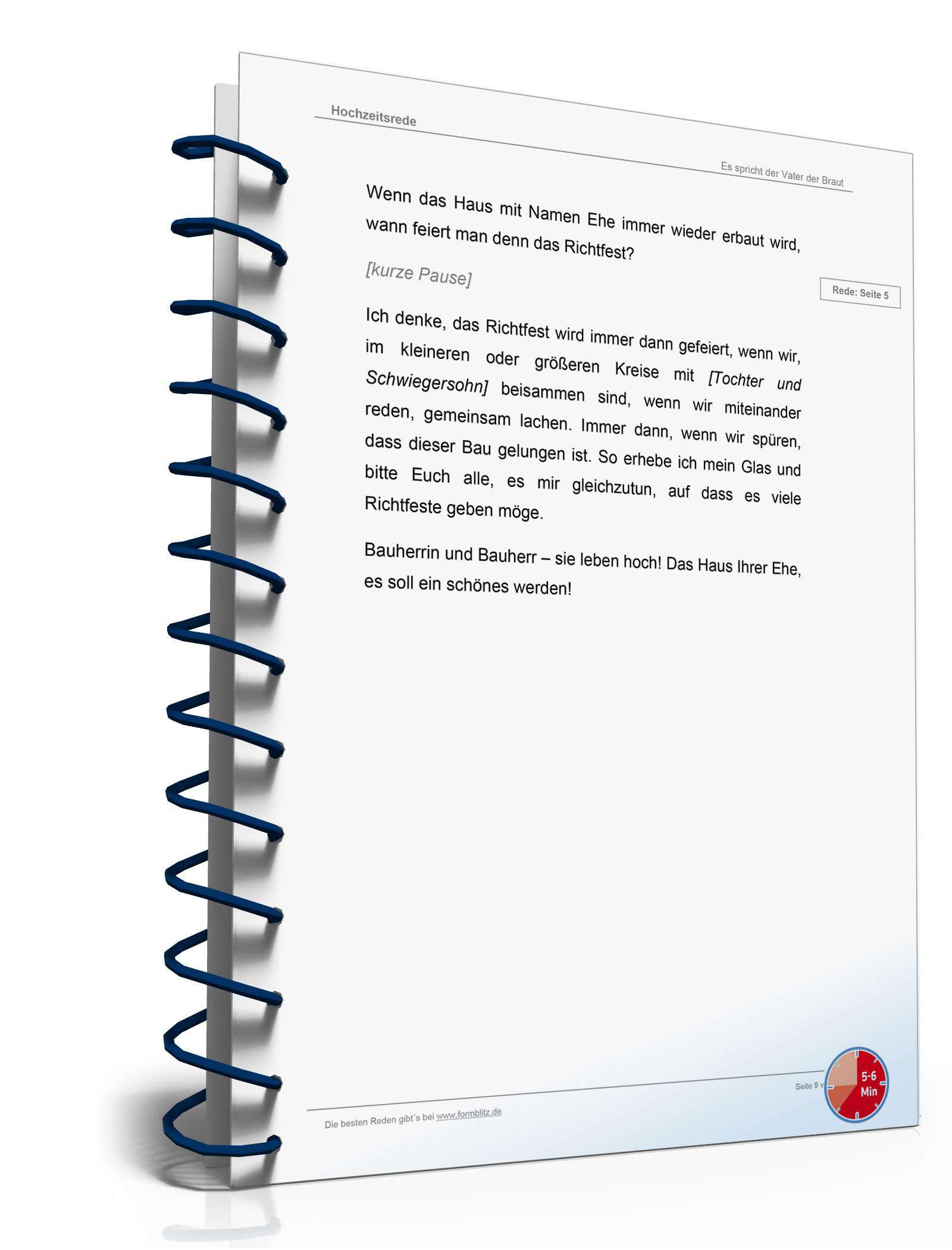 Hochzeitsrede Vater der Braut Excel. Seite: 6