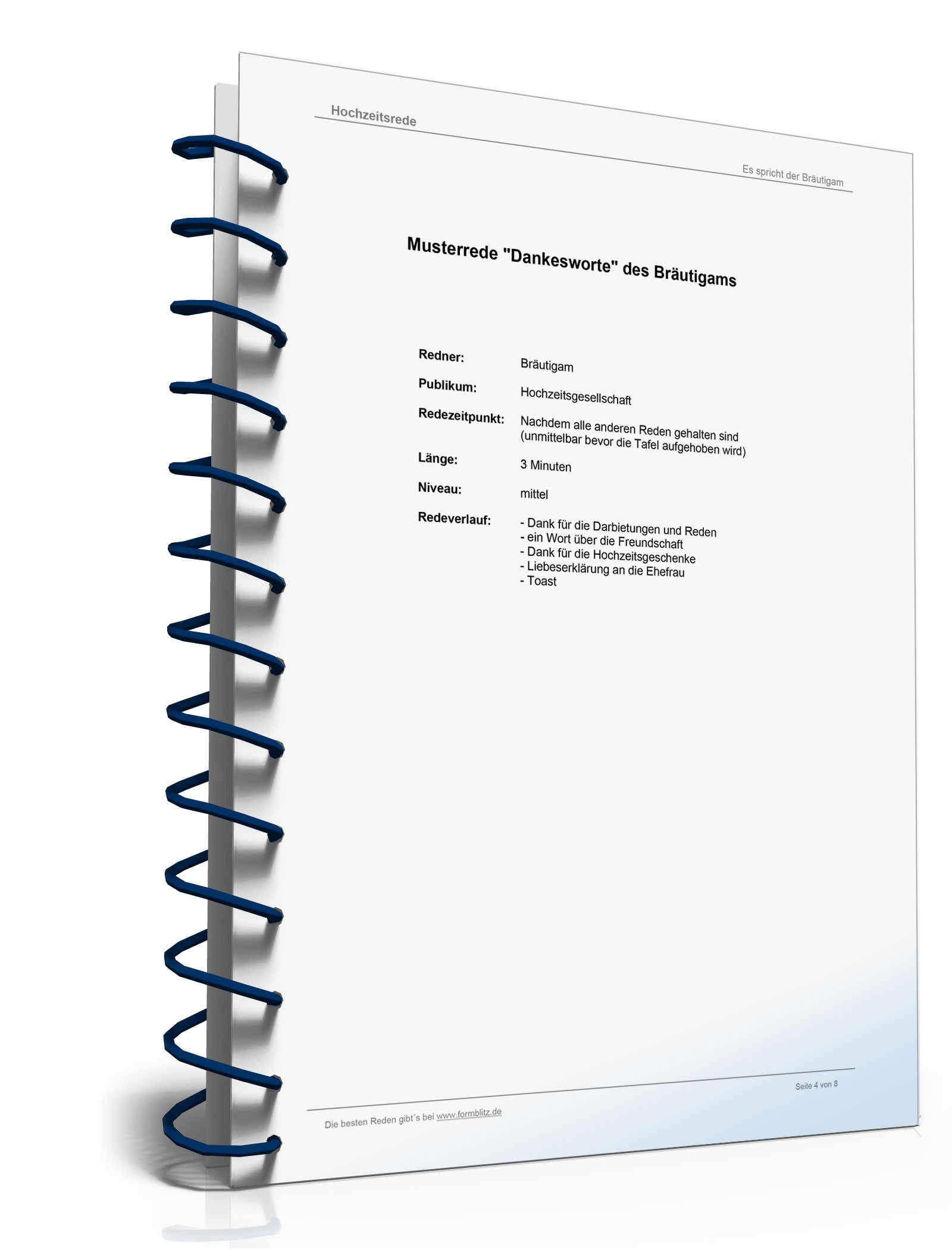 Hochzeitsrede Bräutigam Excel. Seite: 4