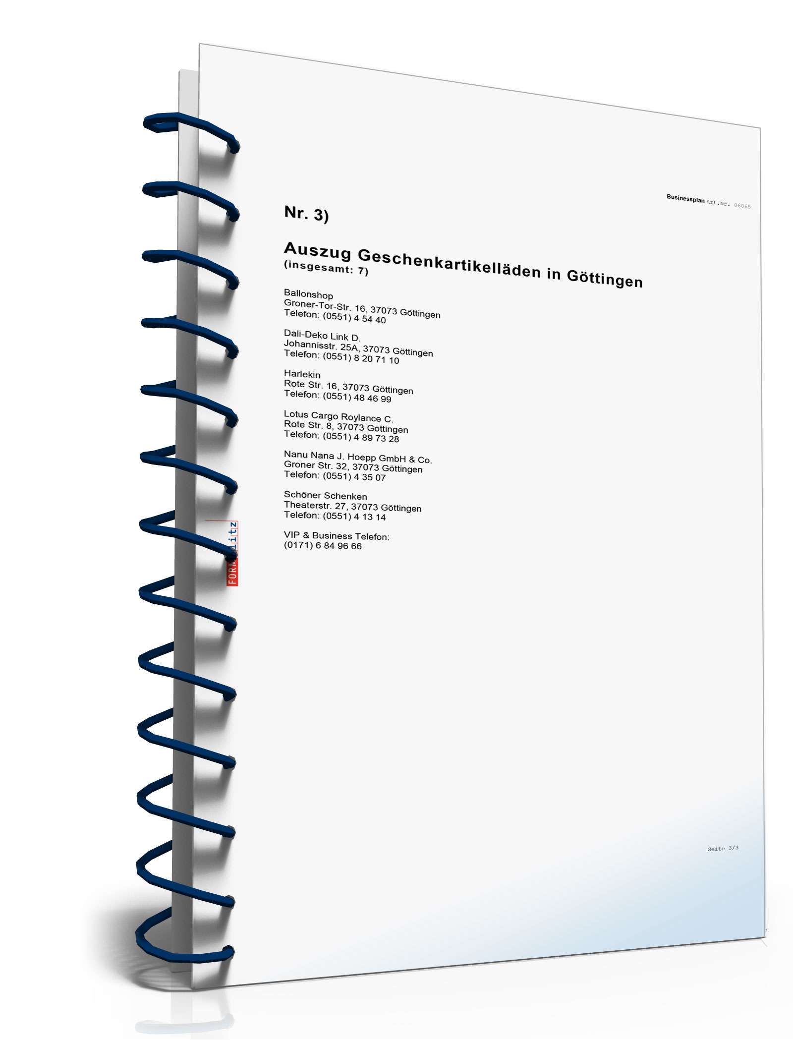Businessplan Geschenkeladen Excel. Seite: 15