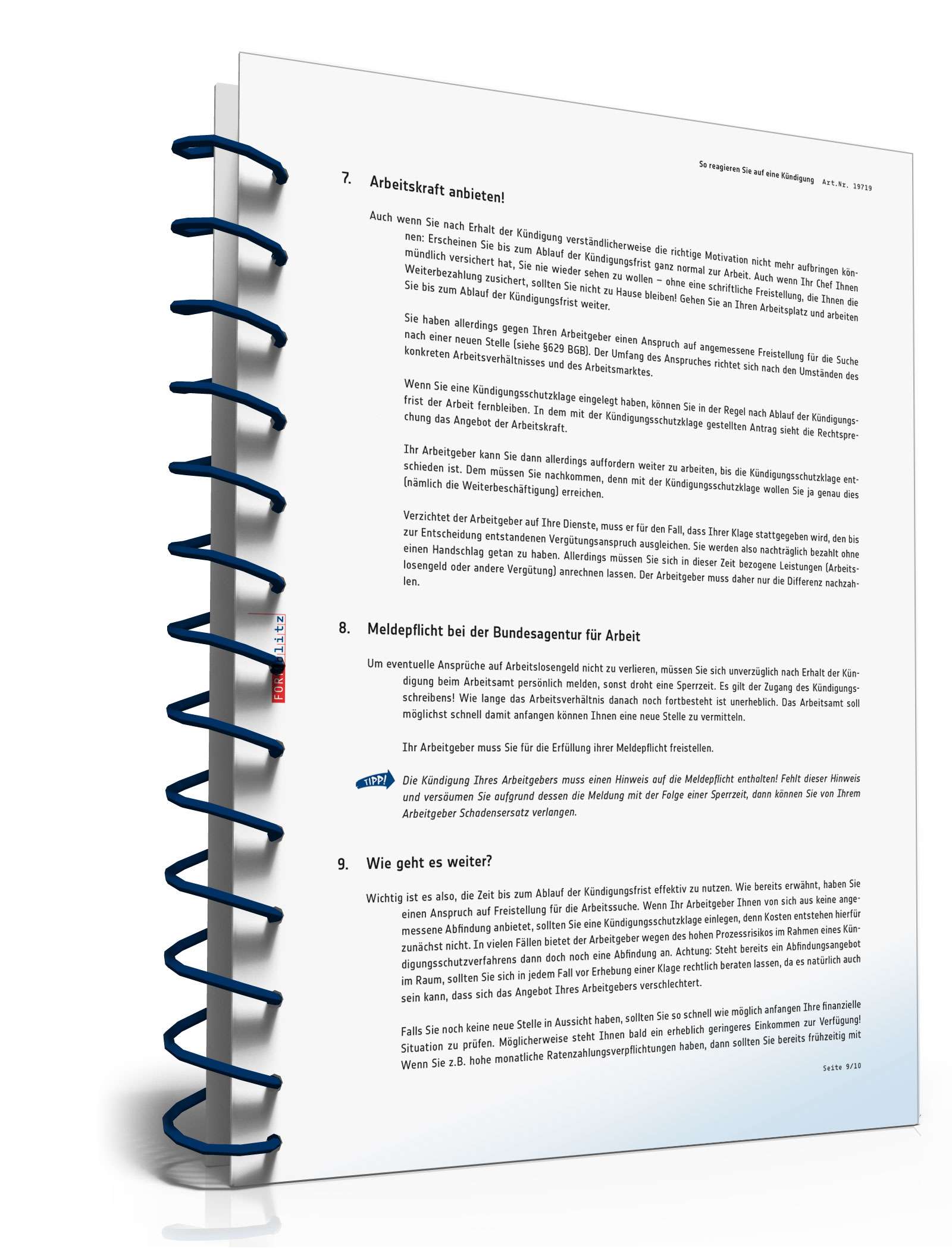 So reagieren Sie auf eine Kündigung PDF. Seite: 10