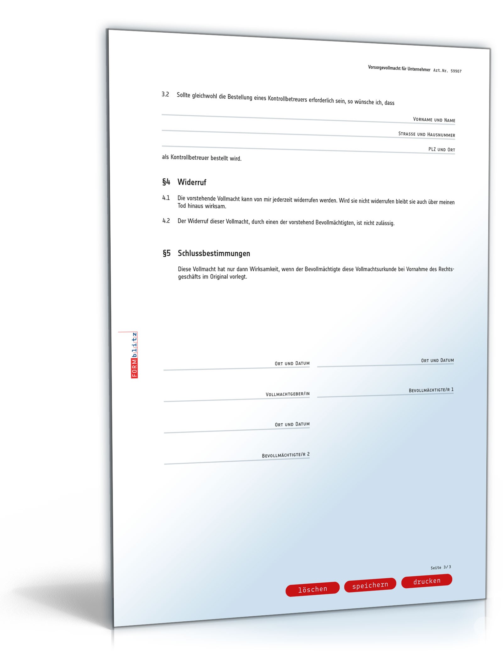 Vorsorgevollmacht Unternehmer PDF. Seite: 3