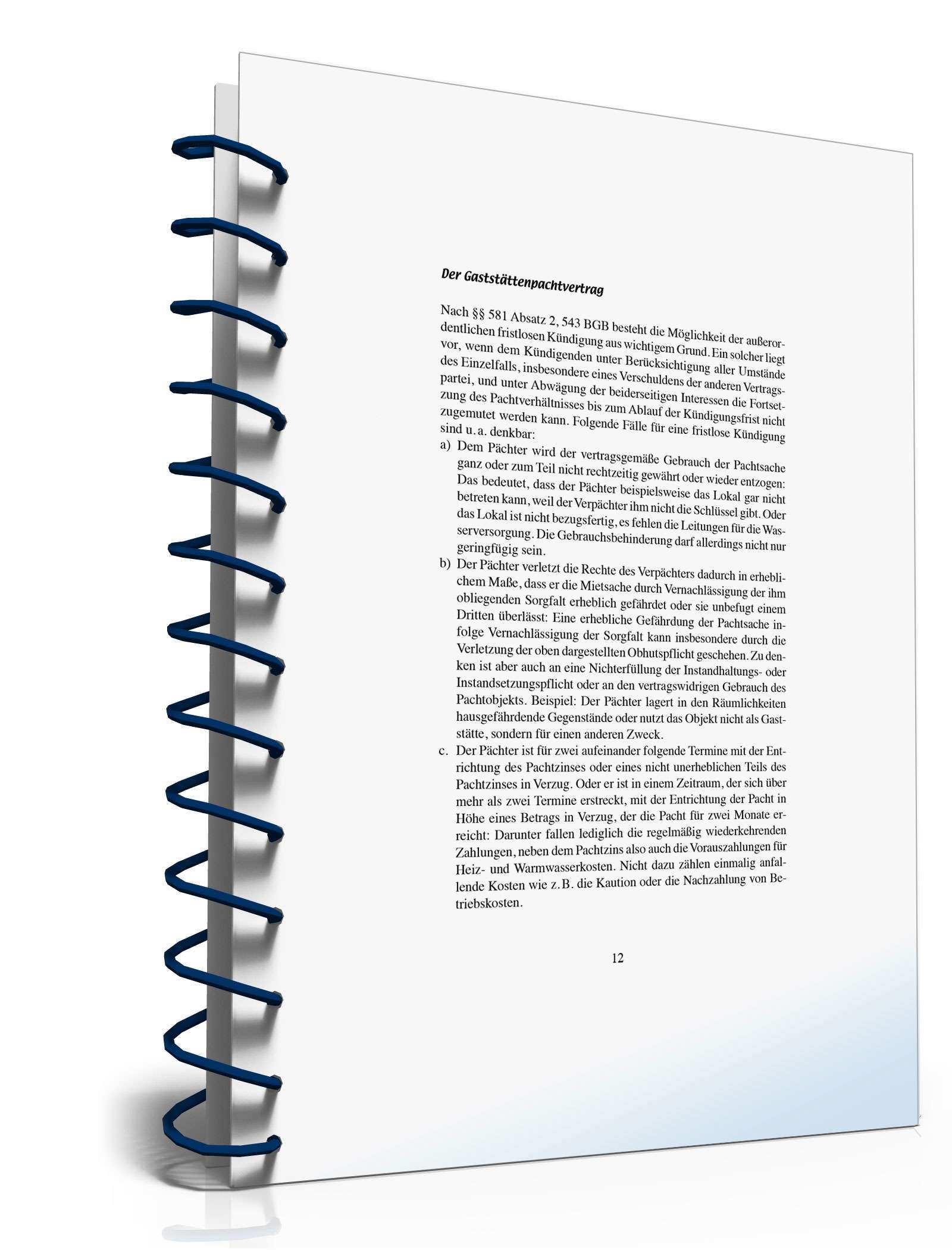 Ratgeber zum Gaststättenpachtvertrag  PDF. Seite: 12