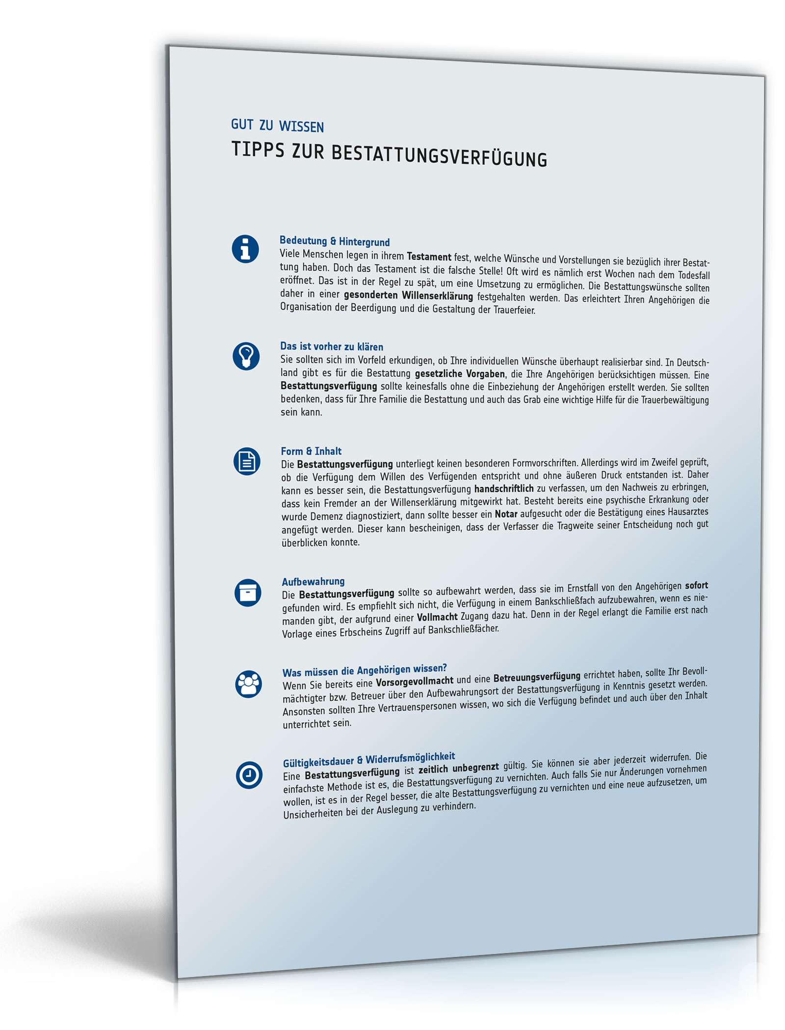 Bestattungsverfügung PDF. Seite: 2