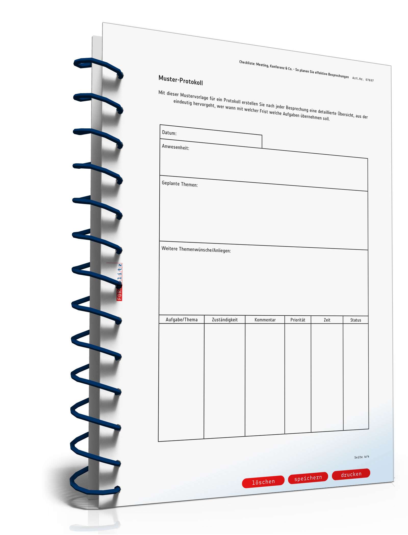 Checkliste Planung Meeting/Besprechung PDF. Seite: 4