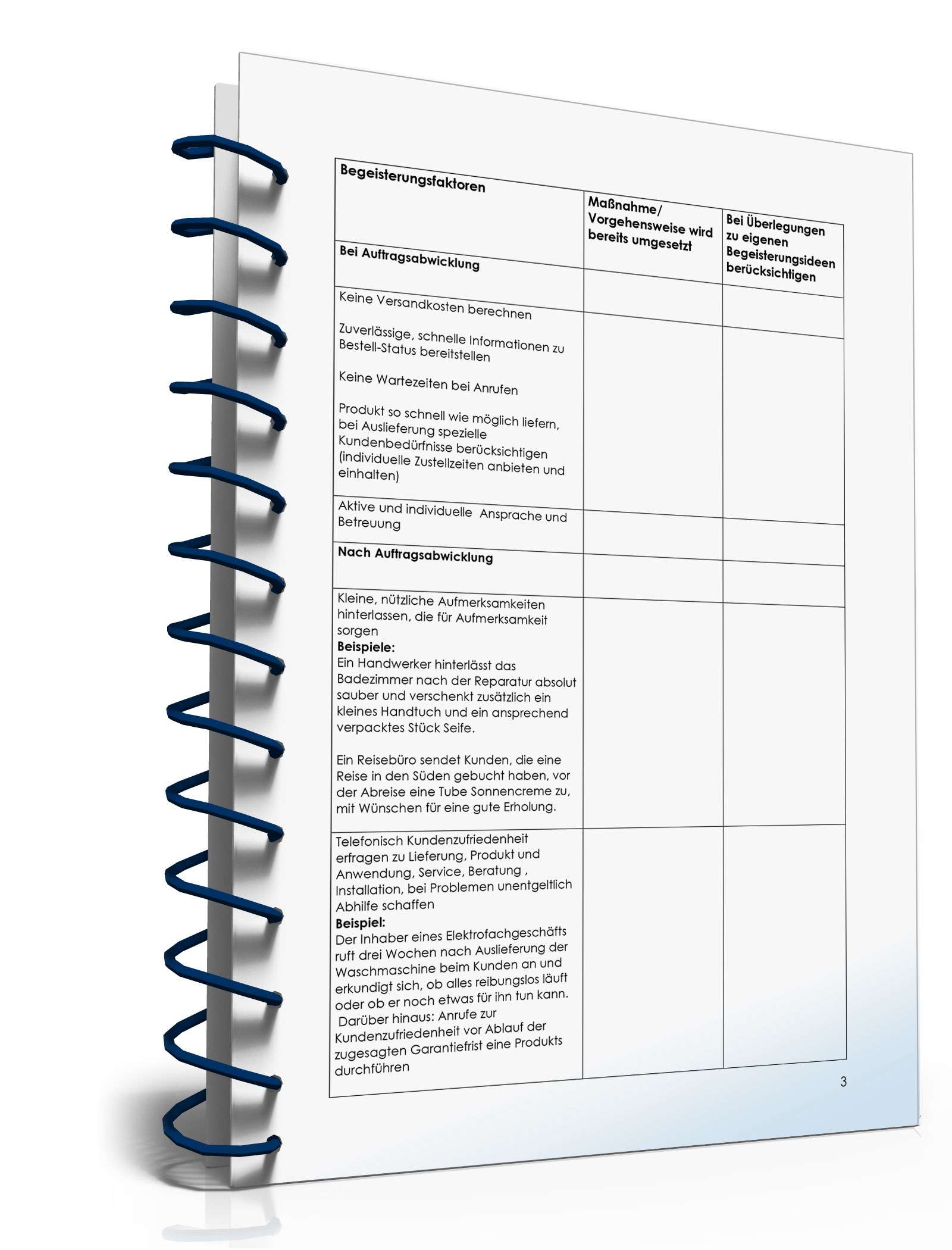 Checkliste Begeisterte Kunden gewinnen PDF. Seite: 3